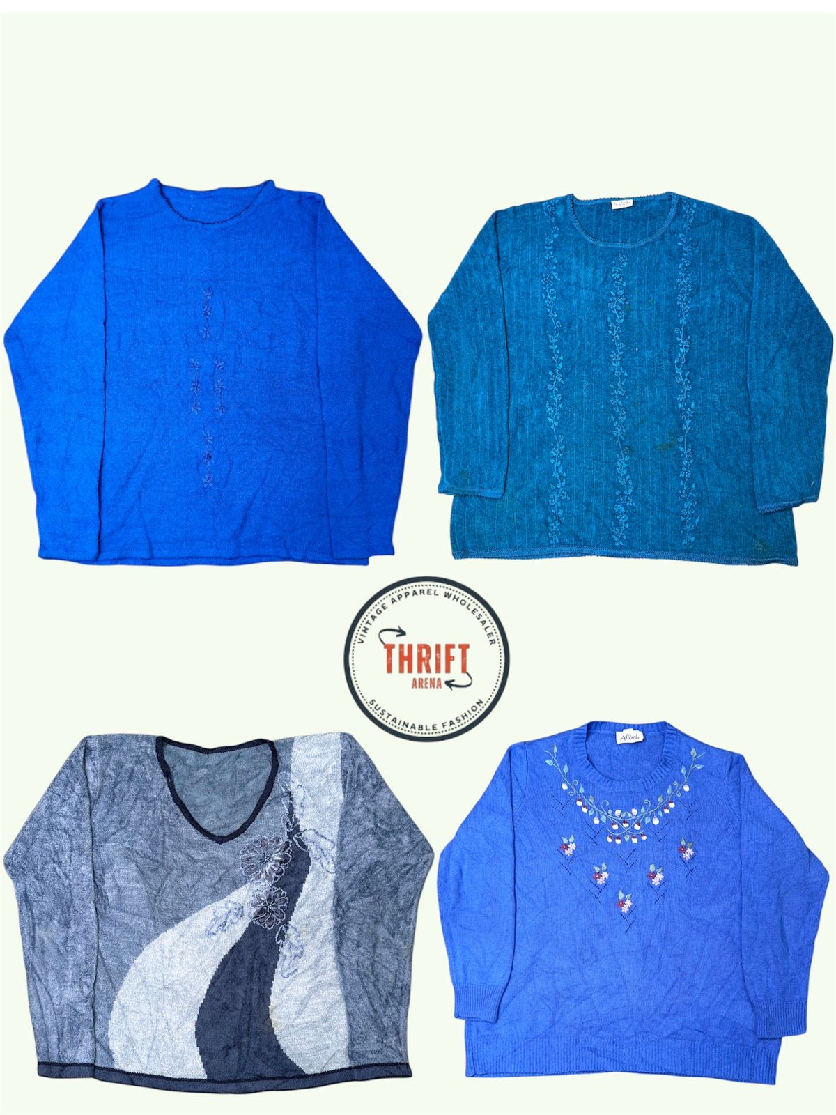 Y2K 2000s Floral Cozy Embroidered Sweater and Cardigan