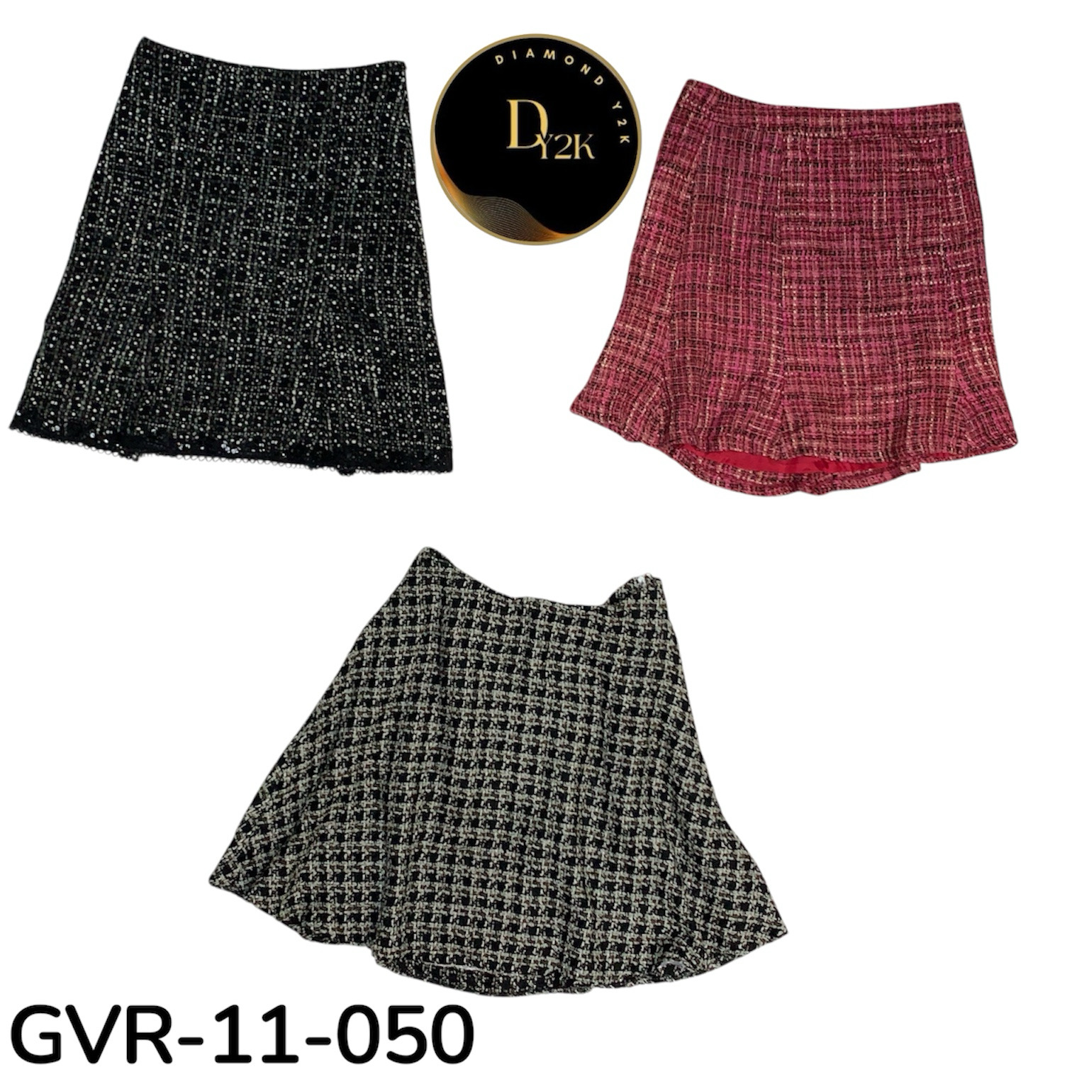 クラシックウールミディスカート – プレミアムヴィンテージクオリティ (GRV-11-050)