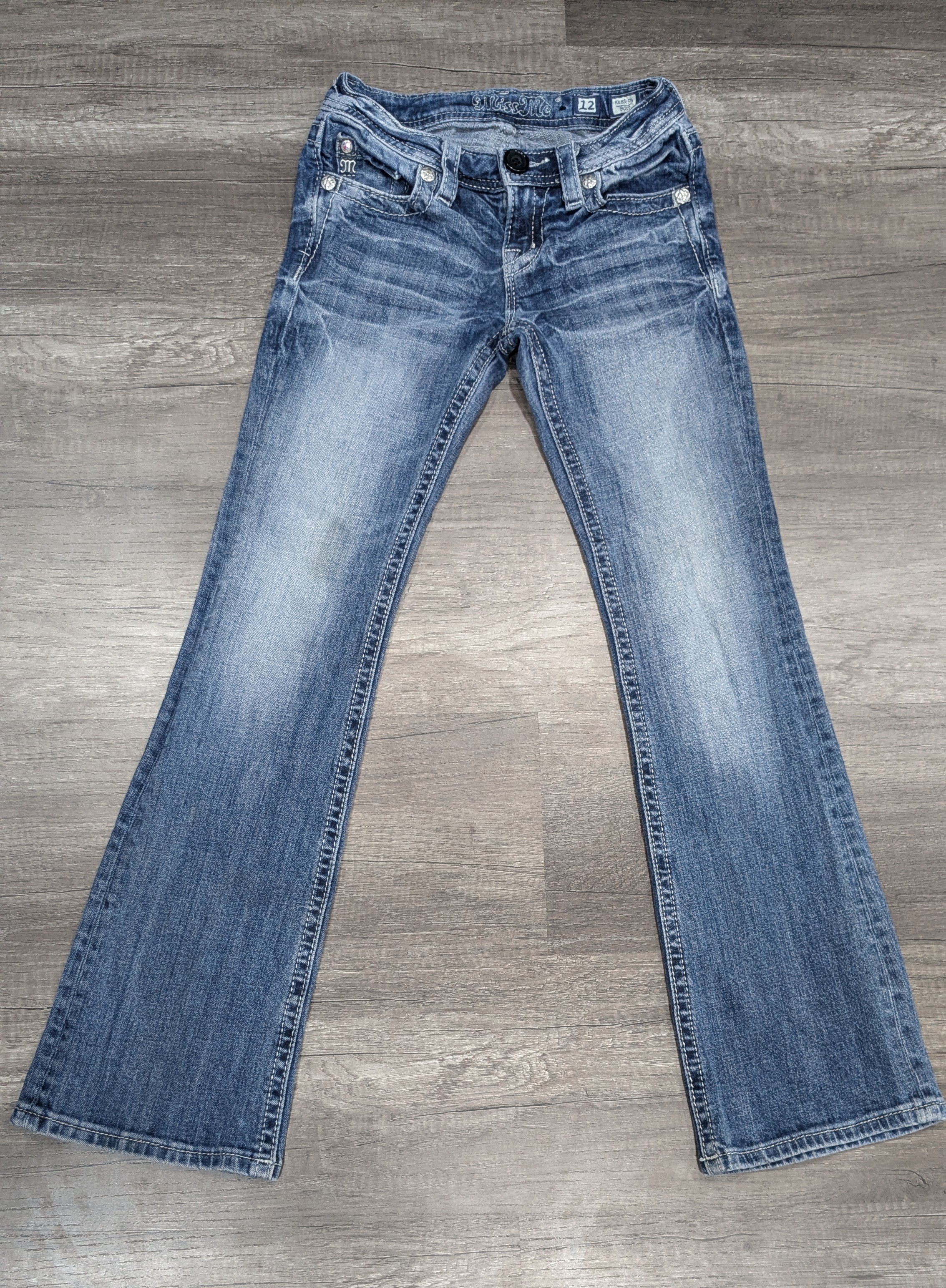 769 - Miss Me & True Religion Jeans a zampa d'elefante