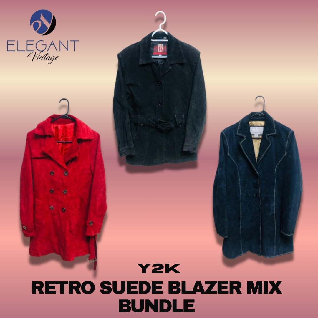 Y2K Retro Suede Blazer Mix Bundle - EV1217