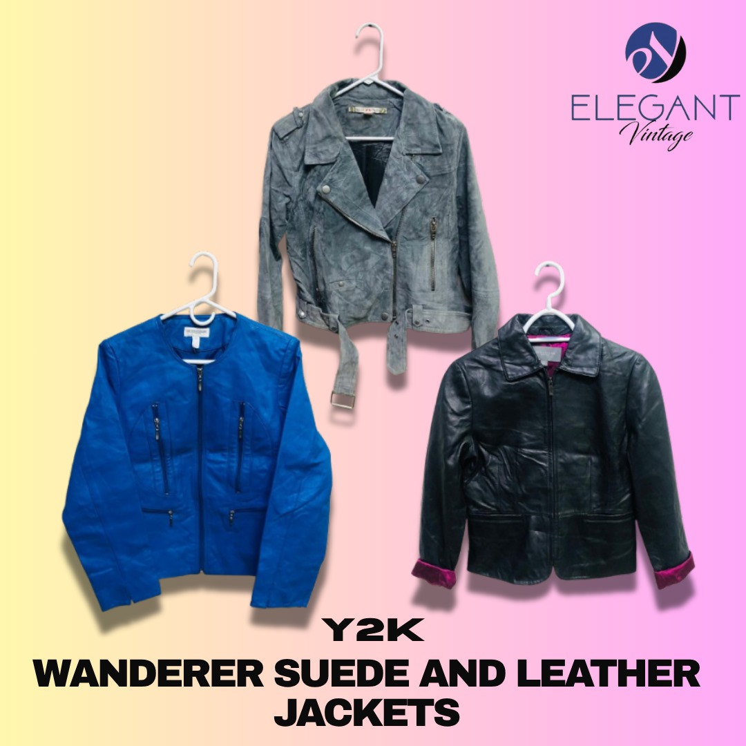 Y2K Wanderer Suede & Leather Jackets - EV1220