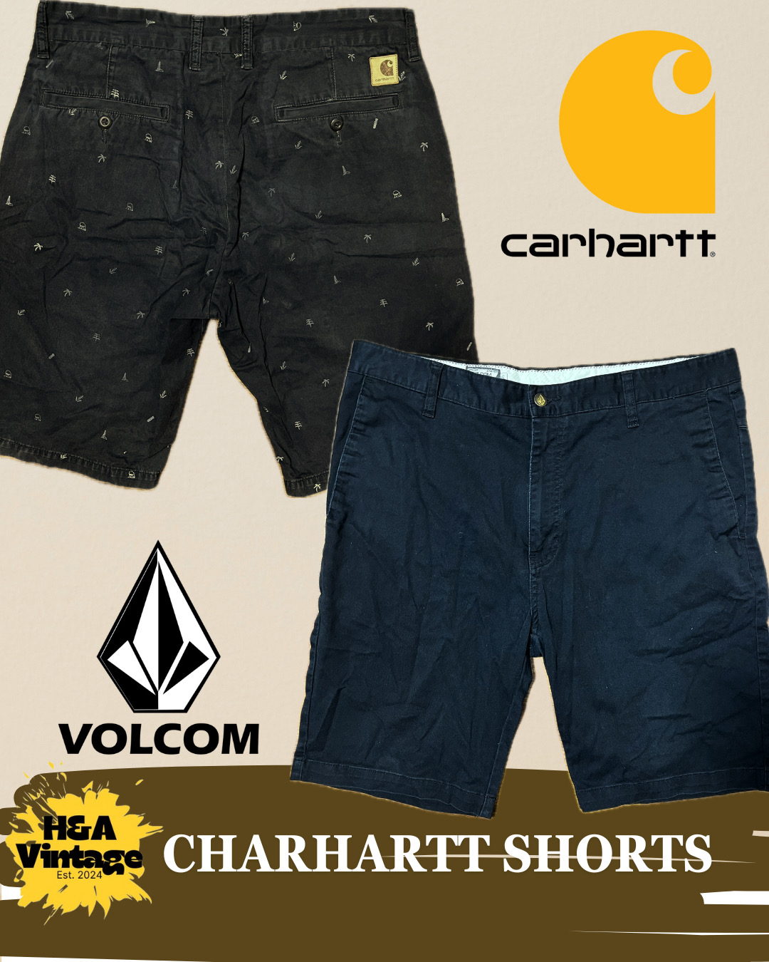 Carhartt Volcom Cotone Pantaloni Corti