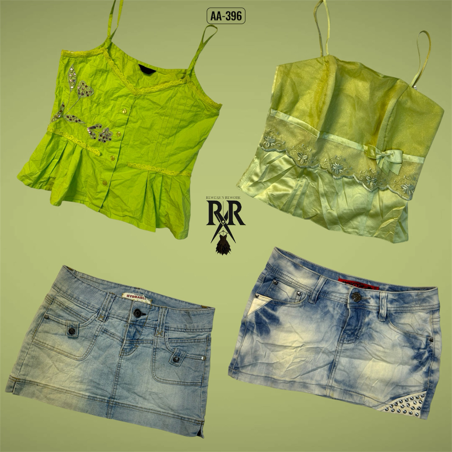 Y2Kミスティックグリーンオーラミックスアンドマッチ (AA-396)