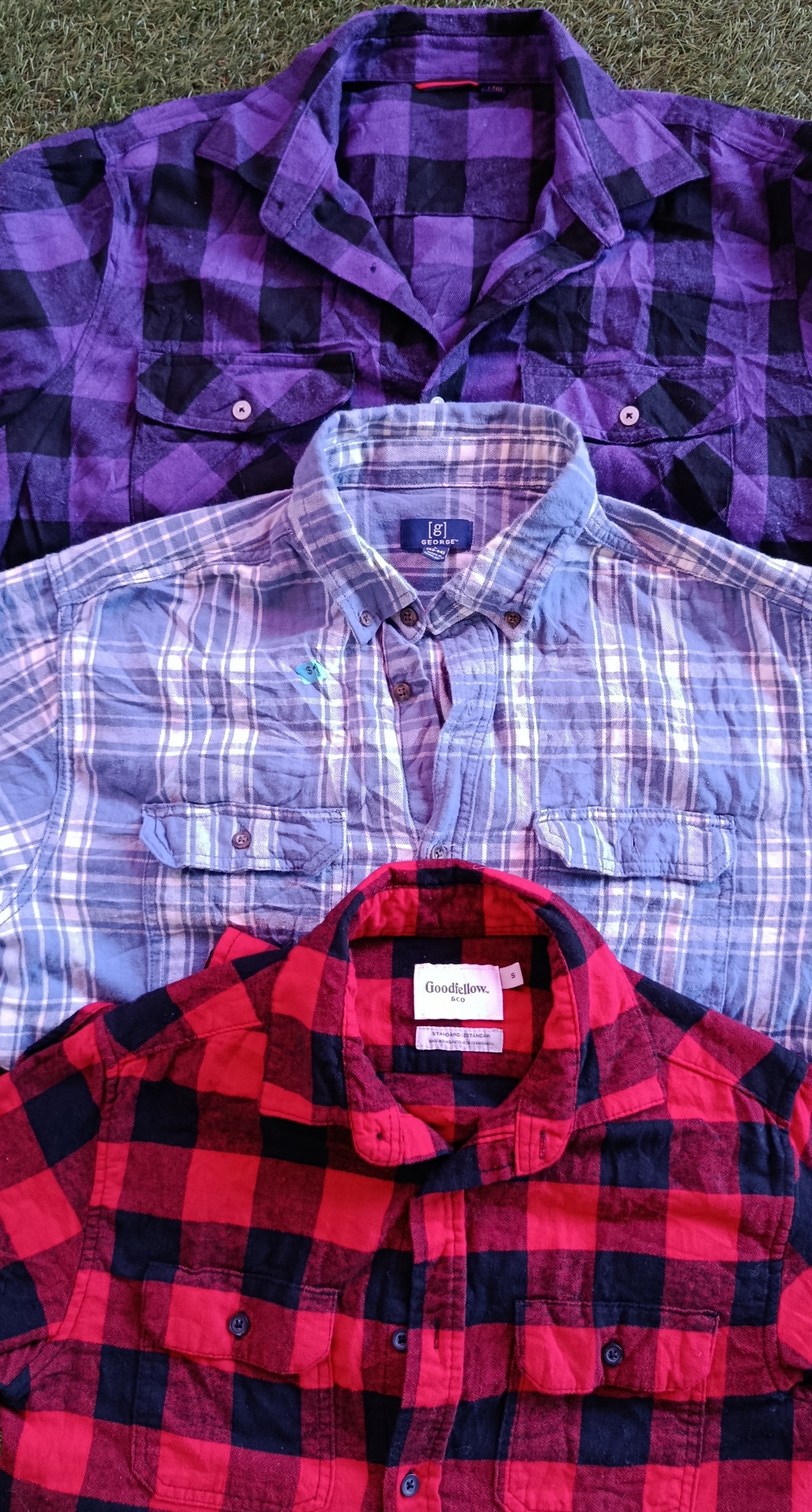 Chemise en flanelle sans marque 11Pcs (2817)