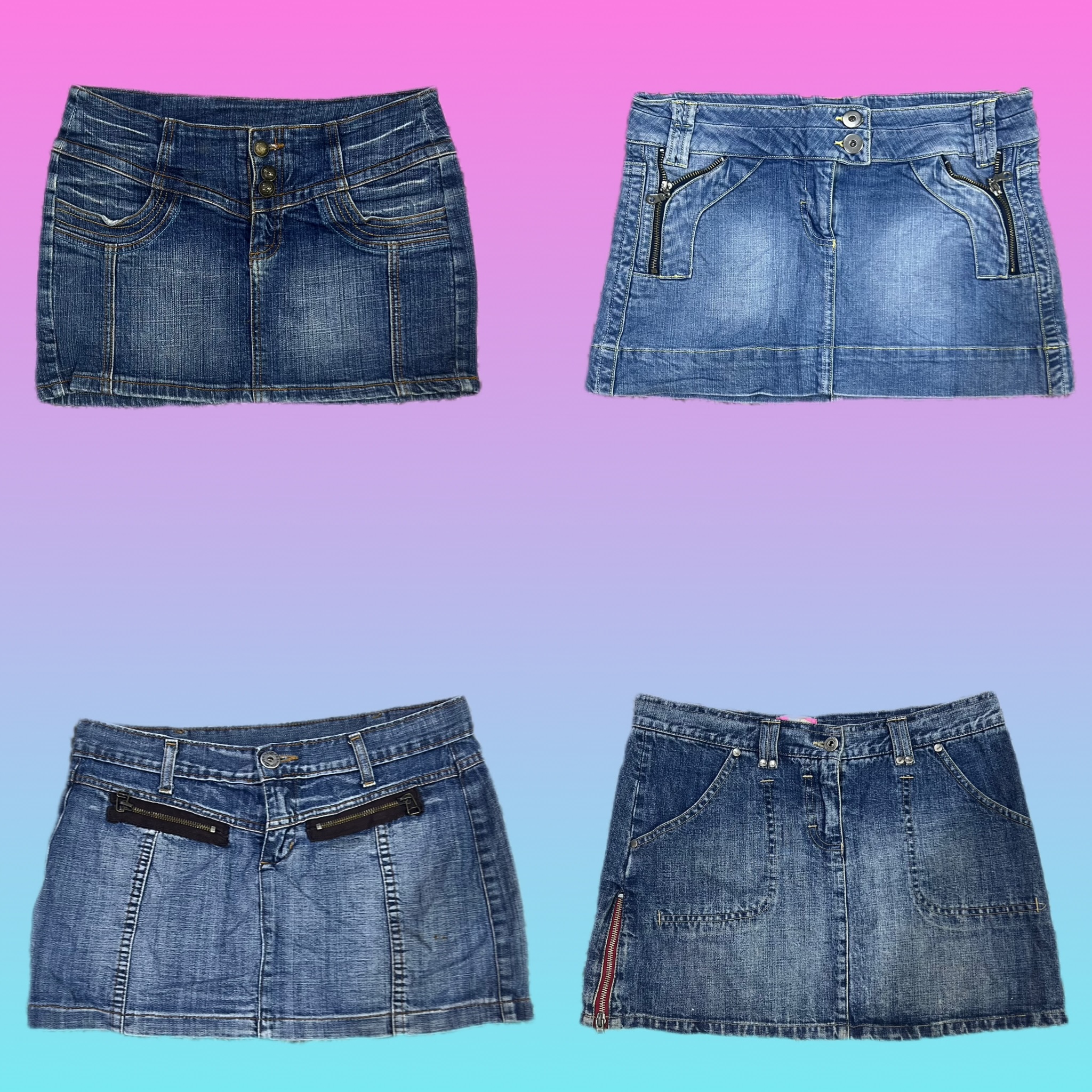 Faldas de mezclilla mini Y2K IT Girl (TH-062)