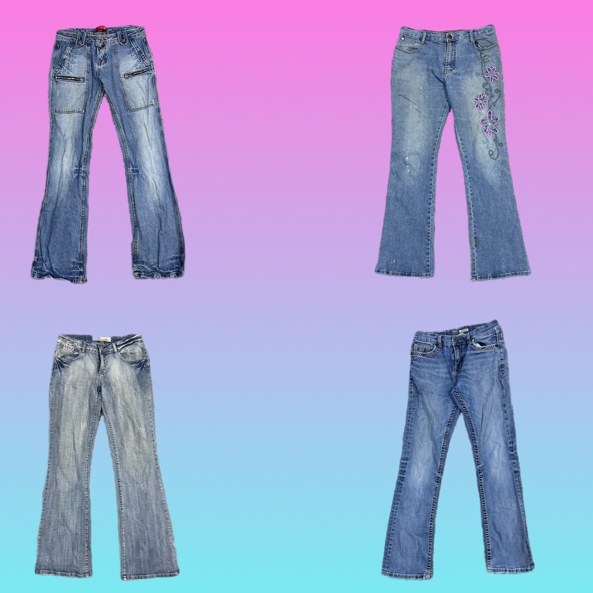 Y2K Brithney Era Jeans de mezclilla acampanados (TH-064)