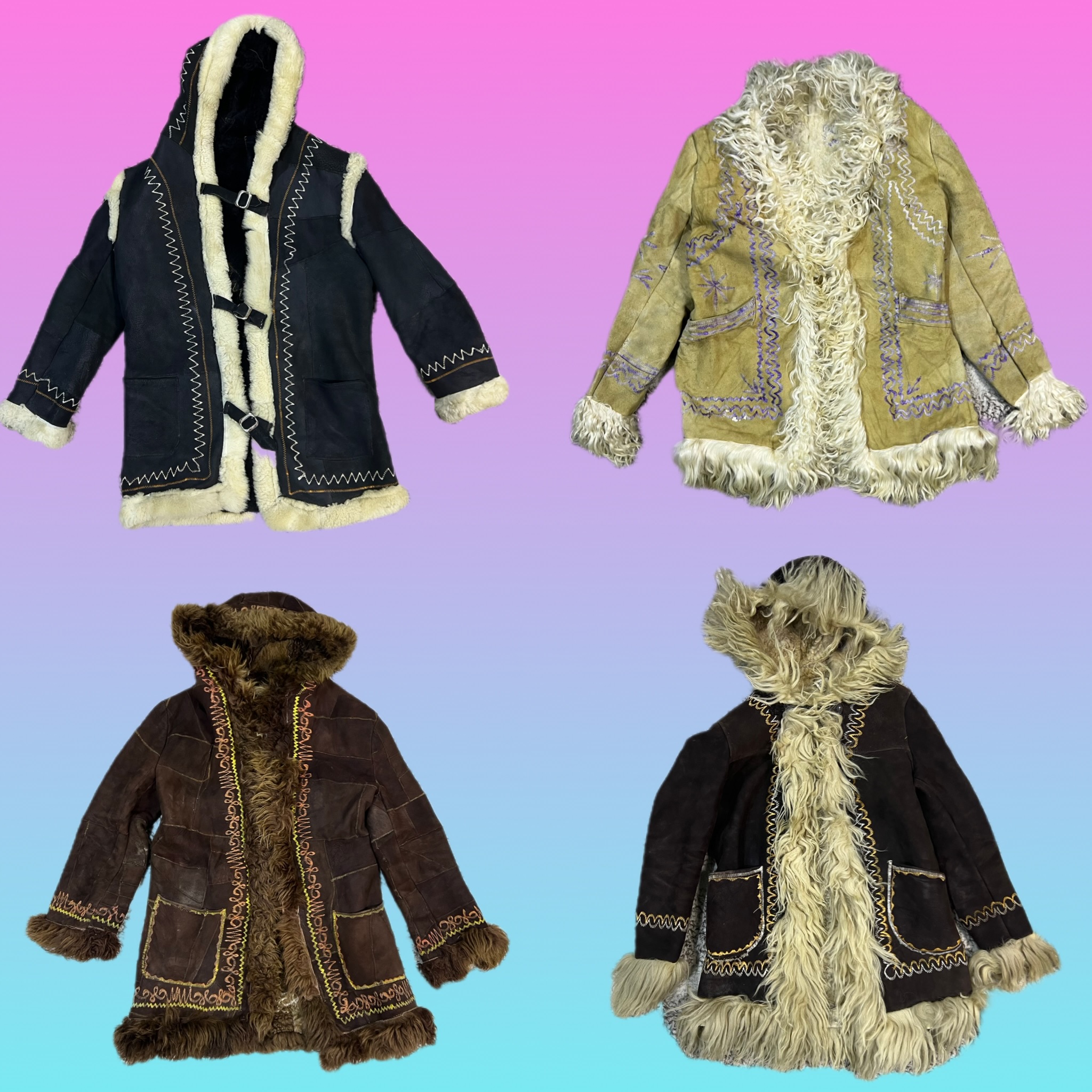 Y2K Paris Hilton abrigo afgano (TH-069)