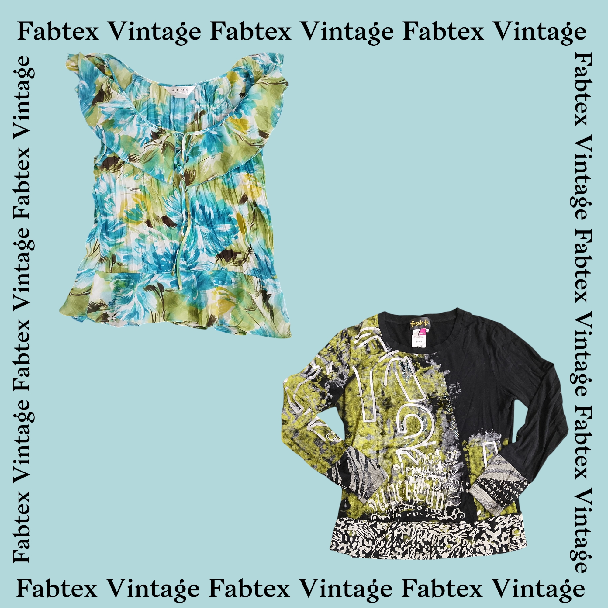 (FV-407) Y2K プリントトップス