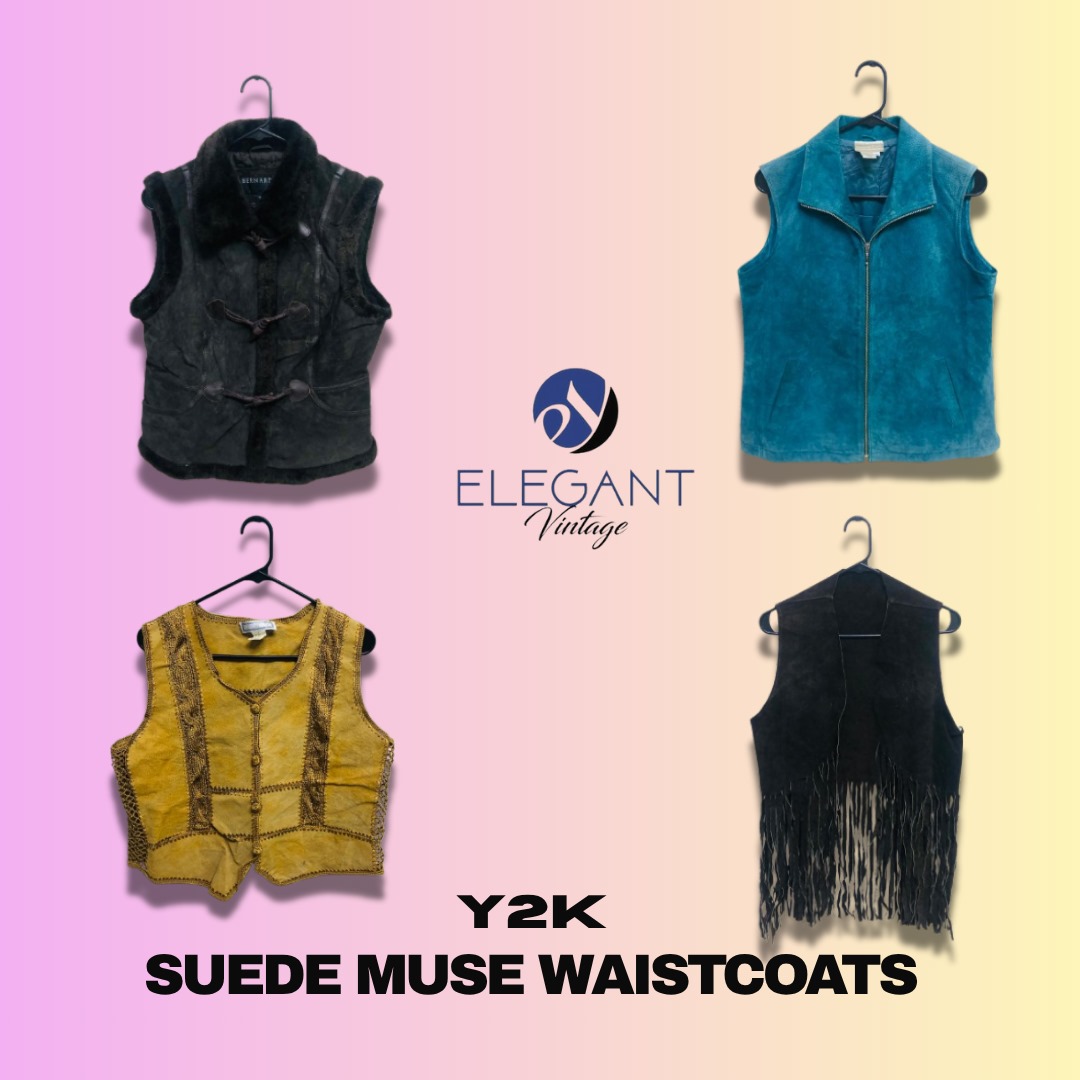 Y2K Suede Muse Gilets - EV1244