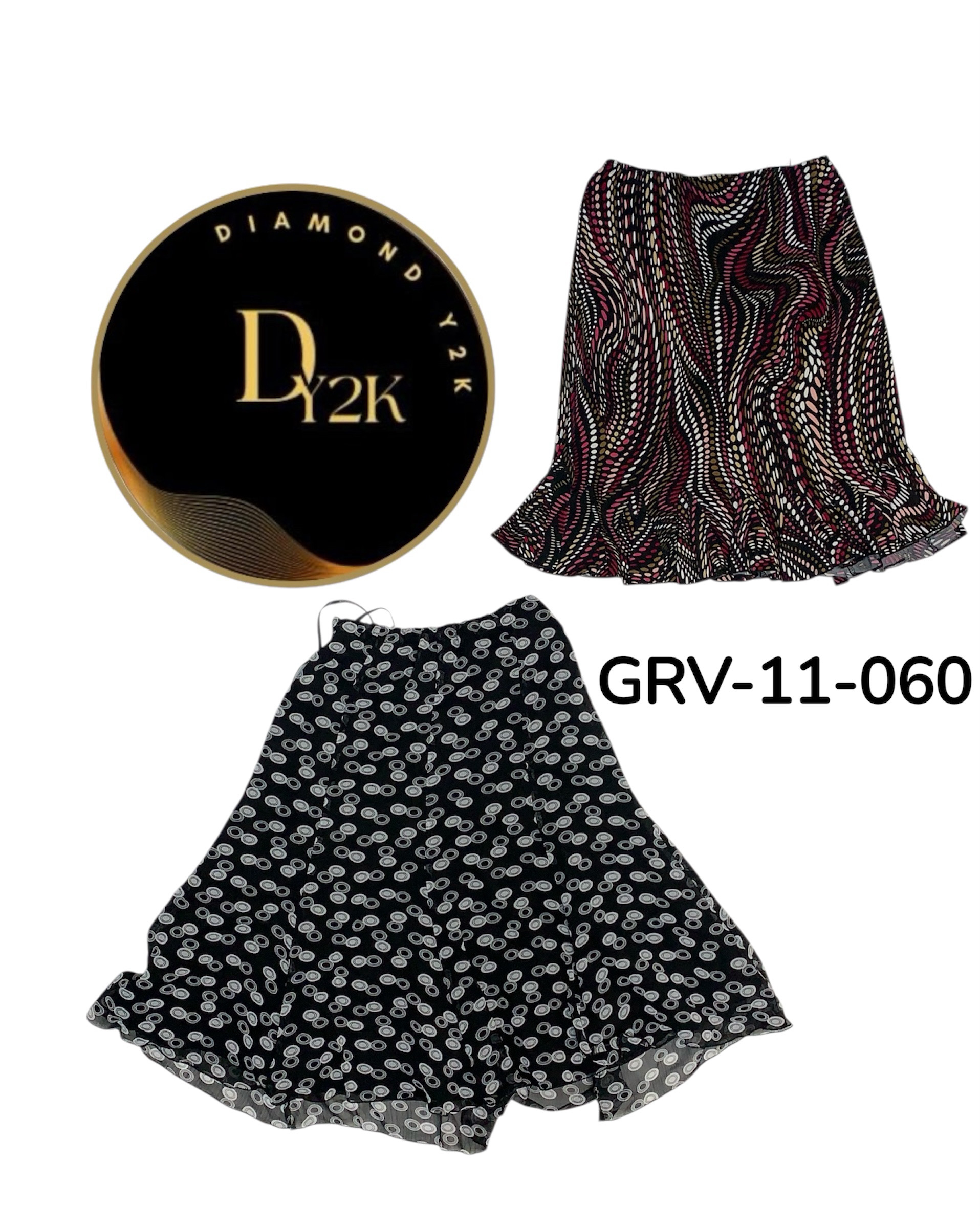 Saia de Poliéster Estilo Anos 2000 – Essencial Autêntico do Guarda-Roupa Y2K (GRV-11-060)