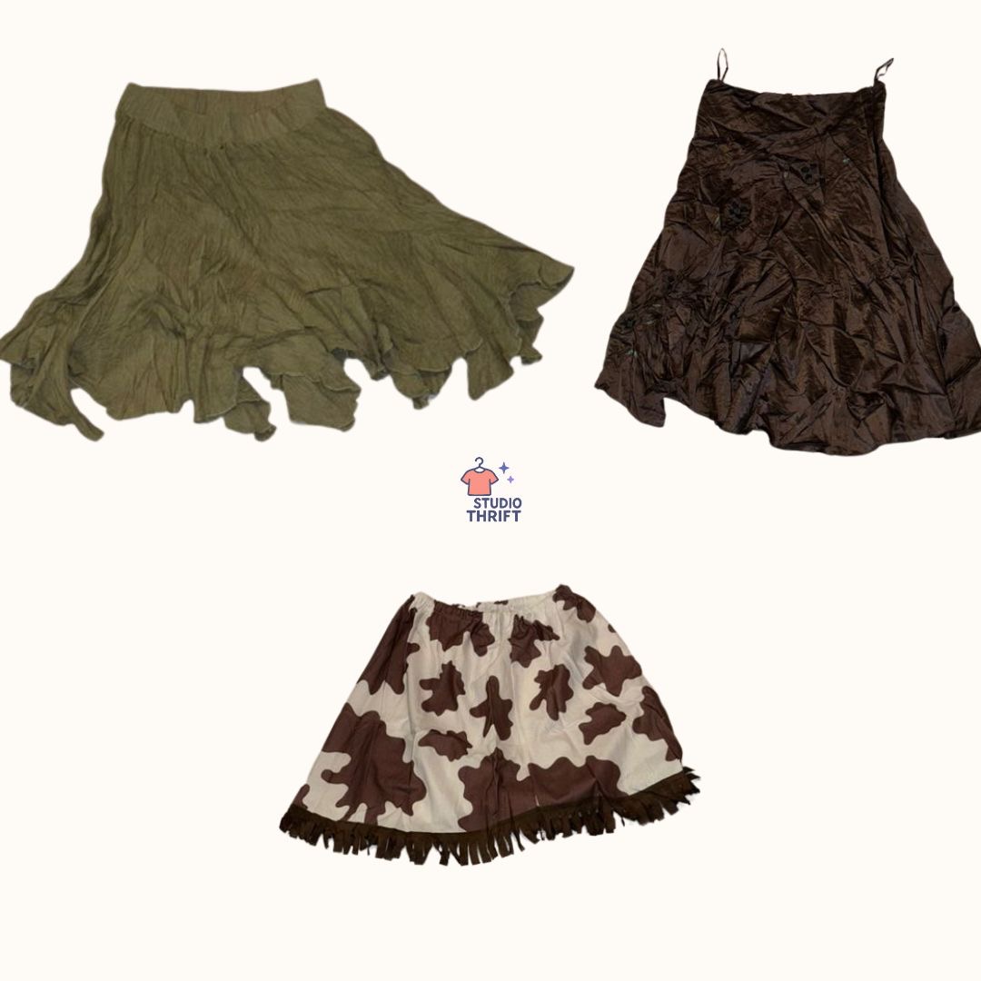 Y2K Fairycore Skirts | Boho & Earth Tone Aesthetic