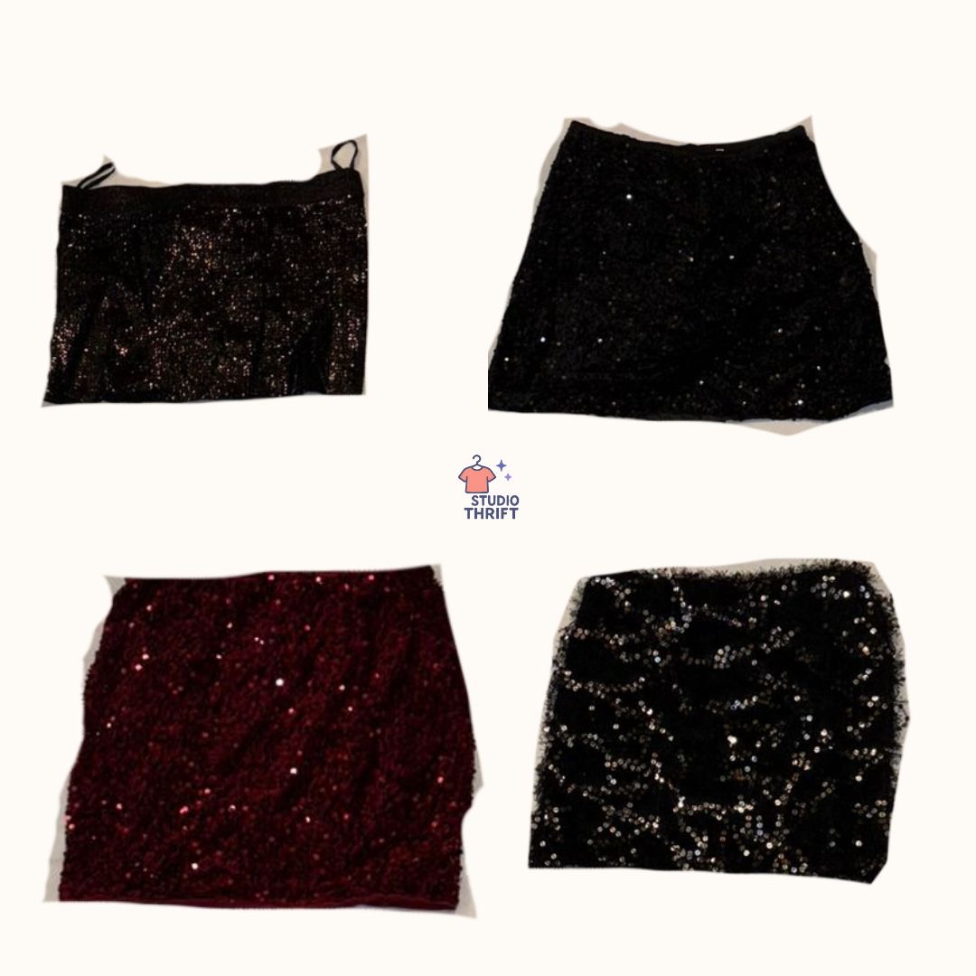 Faldas Cortas de Lentejuelas Y2K | Estética de Fiesta y Noche