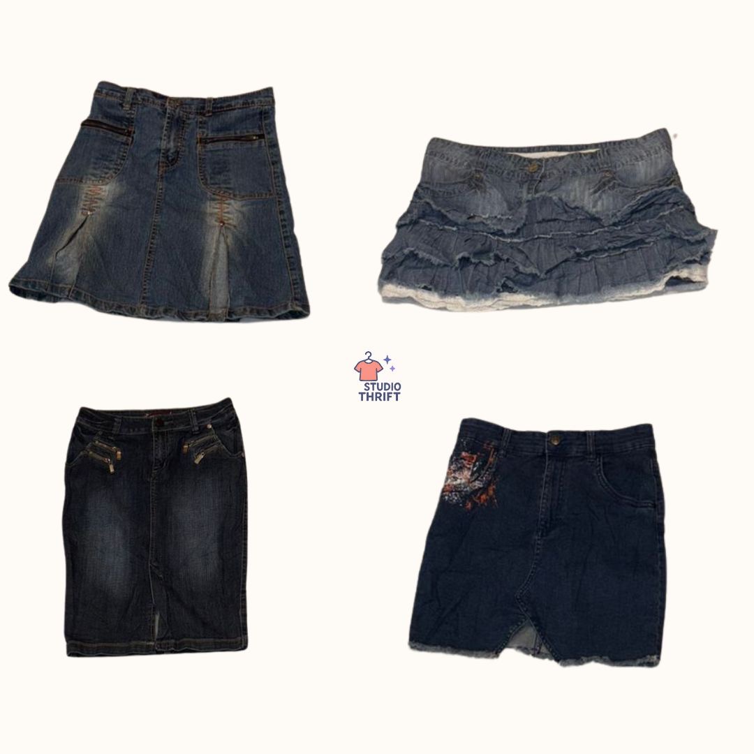 Y2Kデニムミニスカート | ヴィンテージ2000年代スタイルエディット