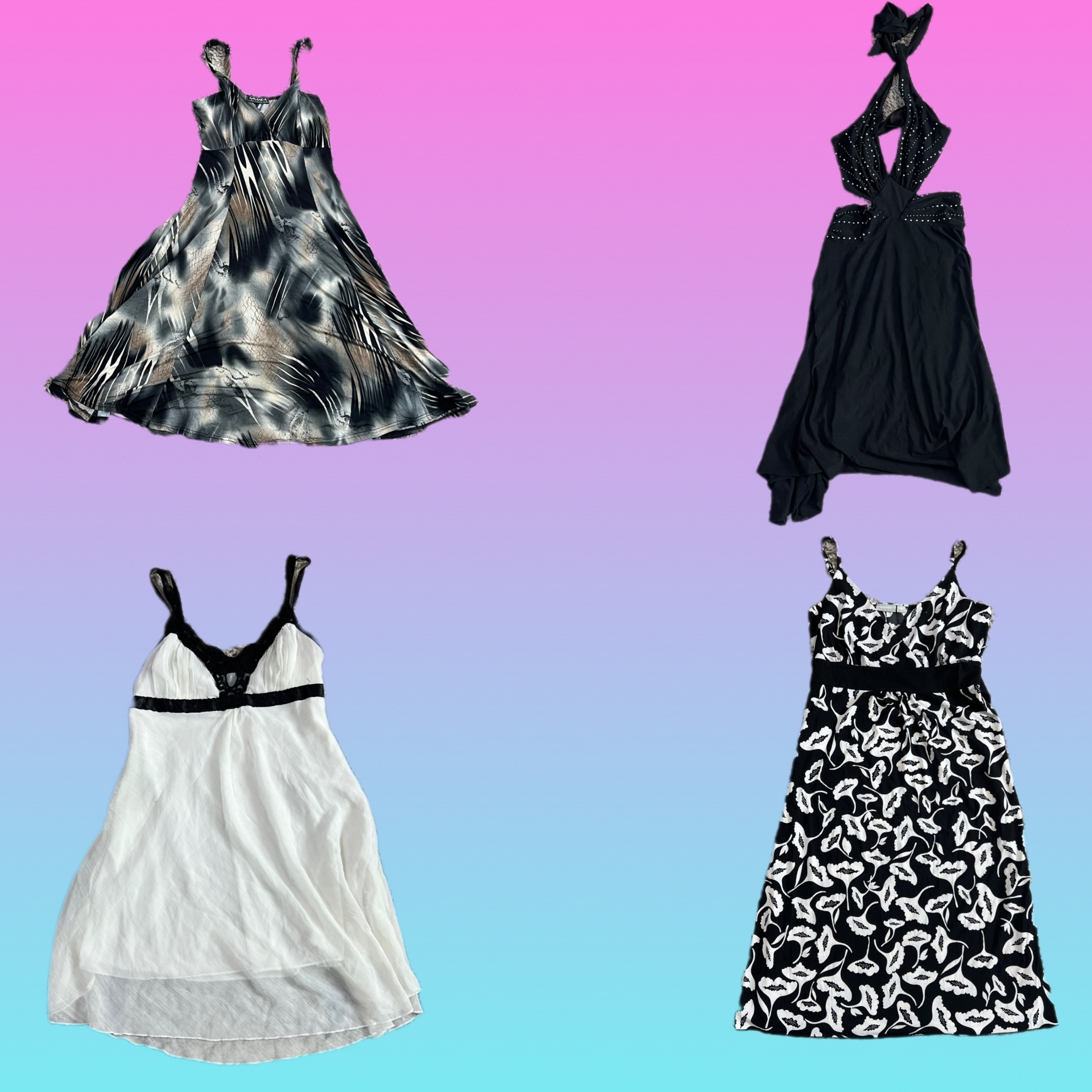 Vestidos maxi para la noche de cita Y2K (TH 076)