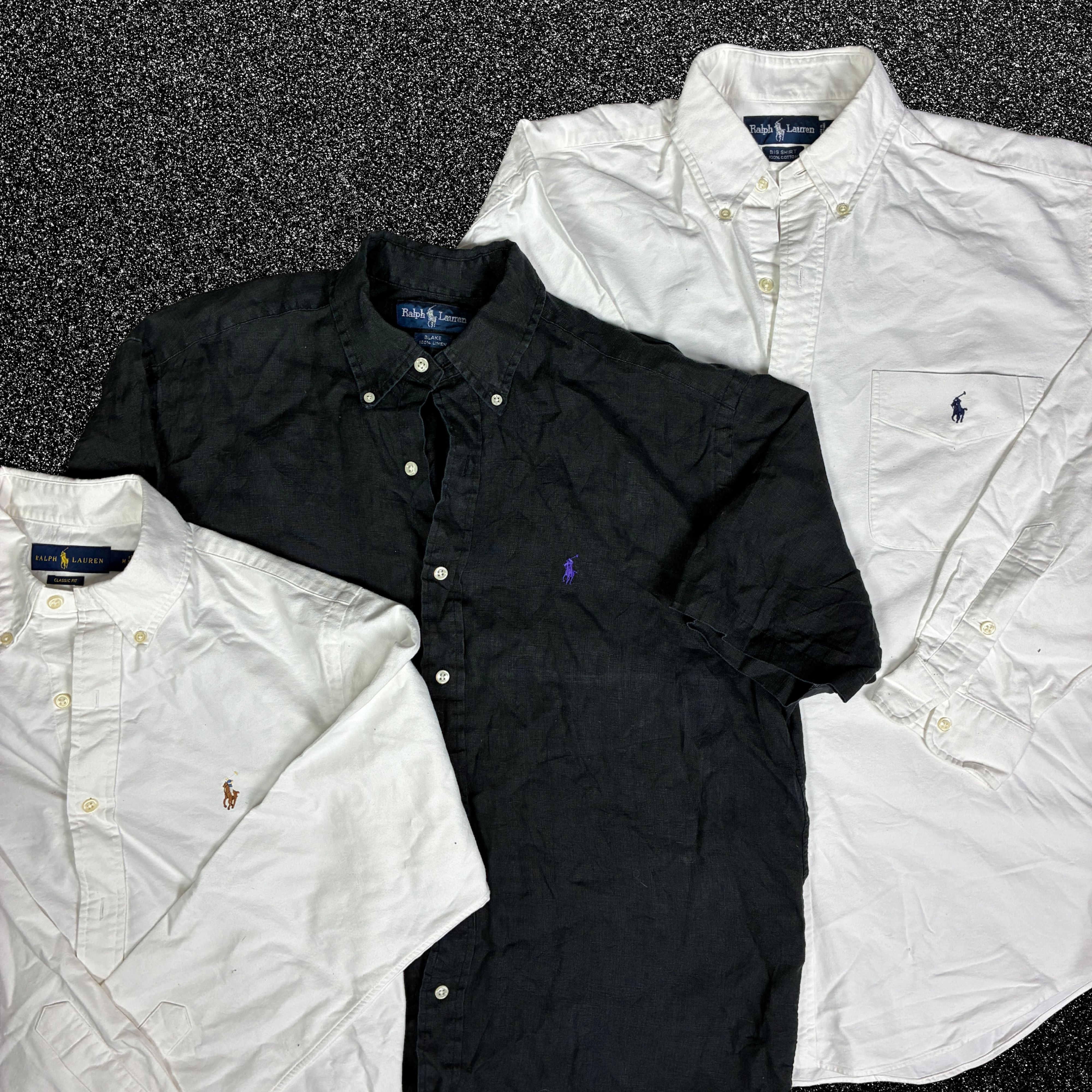 Camisas Masculinas Clássicas Ralph Lauren com Botão