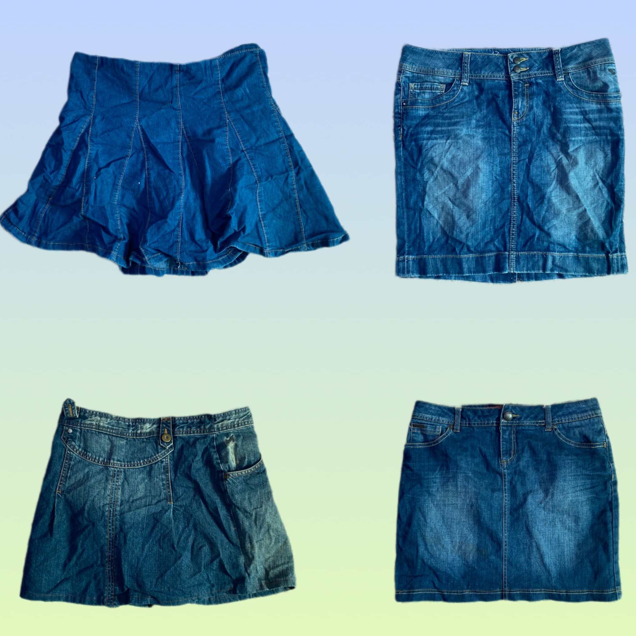 Y2K Denim Midi Skirts (TS - 1427)