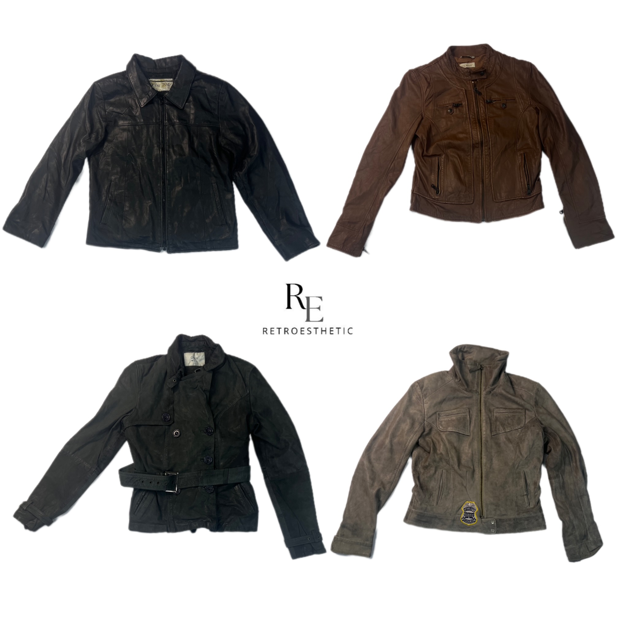 90年代/Y2K ユニークレザージャケット RE-2423