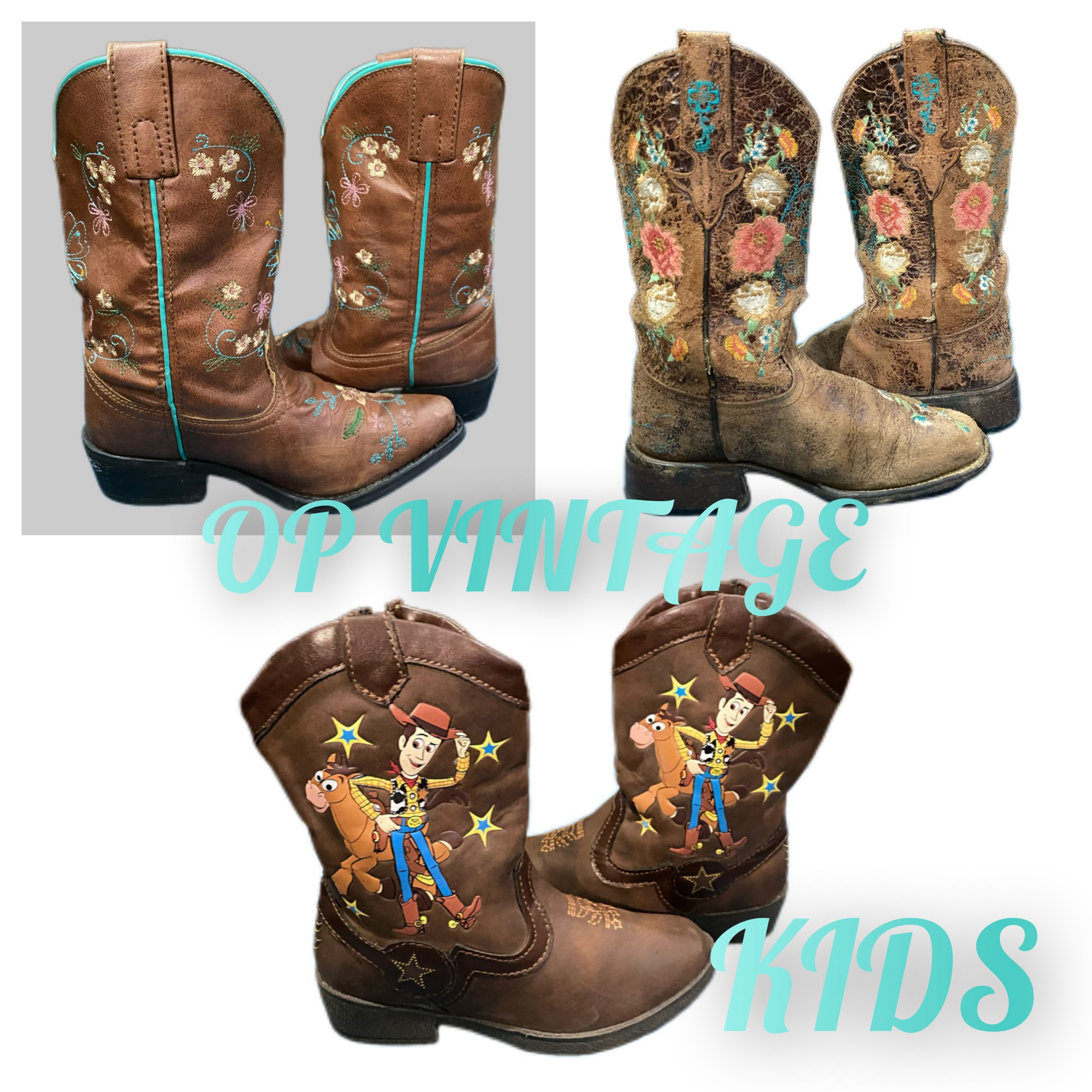 Op vintage 0047 Beste Kinder Cowboy-Stiefel