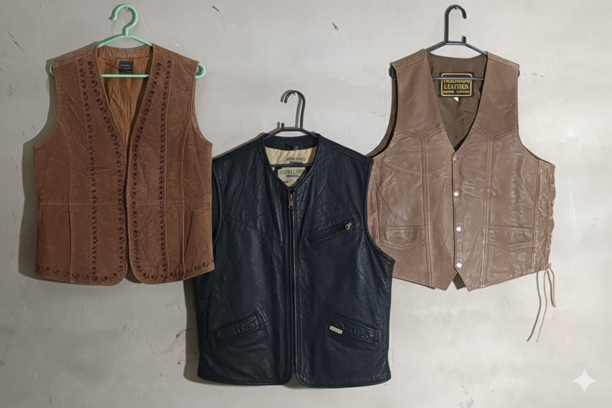 TV 50- Leather Waistcoat -6p