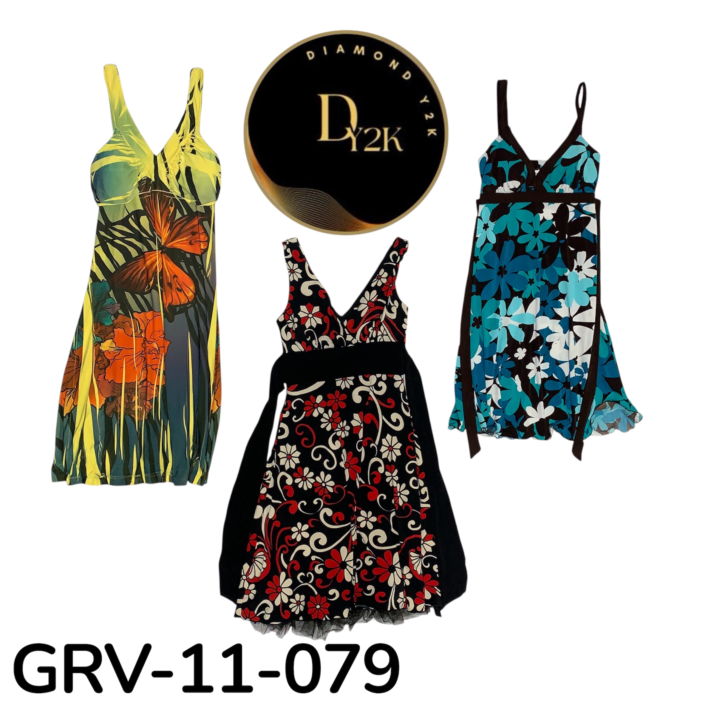Vestito in poliestere stile retro Y2K per donne (GRV-11-079)