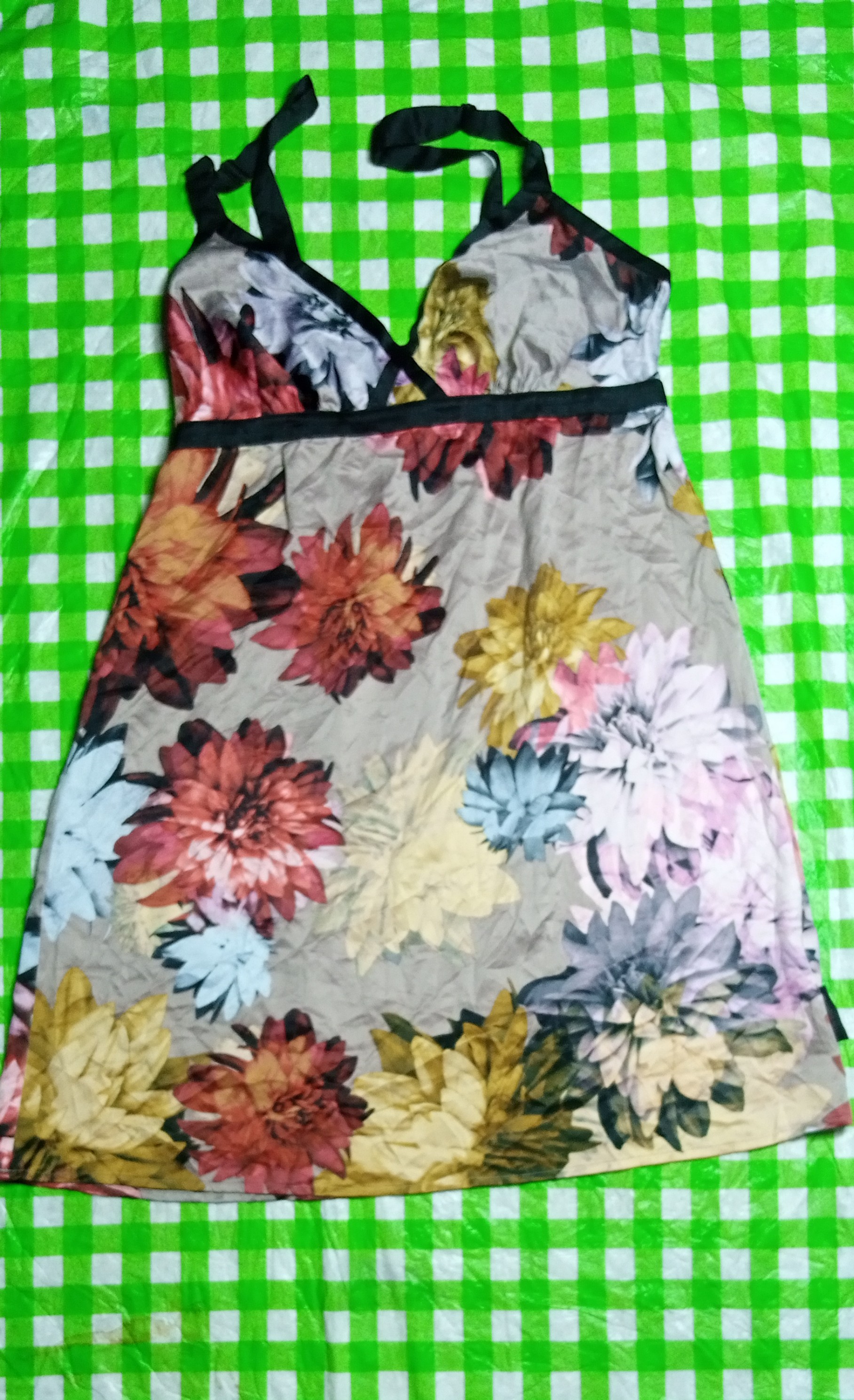 SR#018, Y2Kシルクキャミソールミディドレス