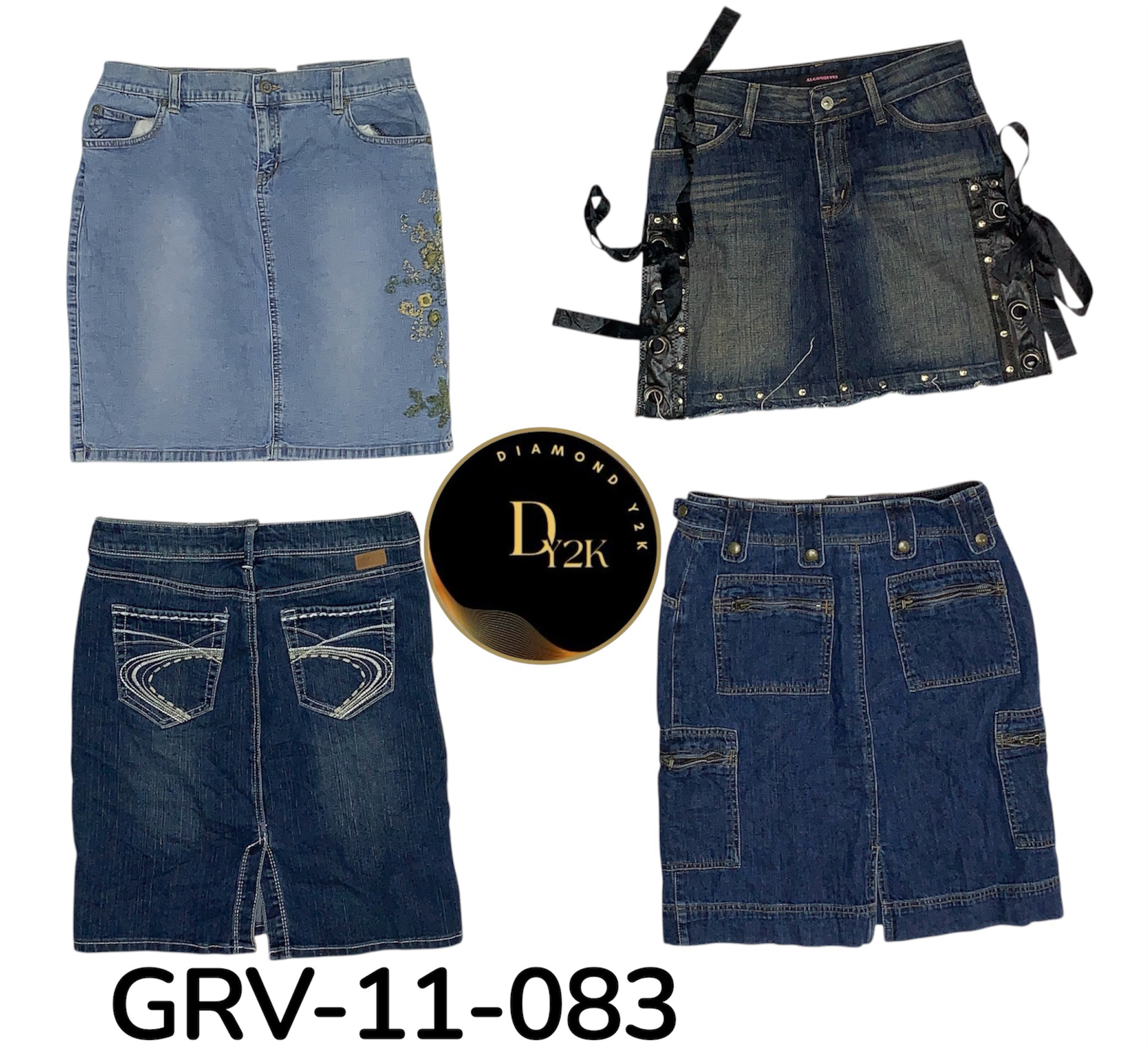 Y2K Aesthetic Denim midi Skirt – Street Style Outfit (GRV-11-083)