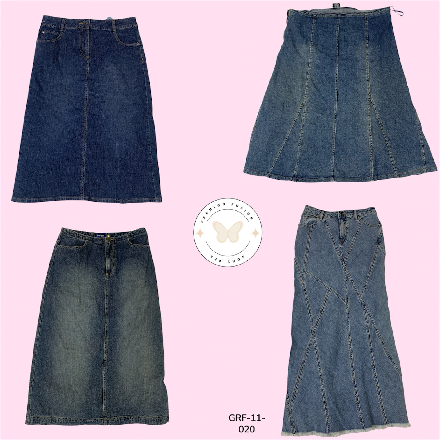 Classic Denim Long Skirt – Effortless Style & Everyday Comfort (GRF-11-019)