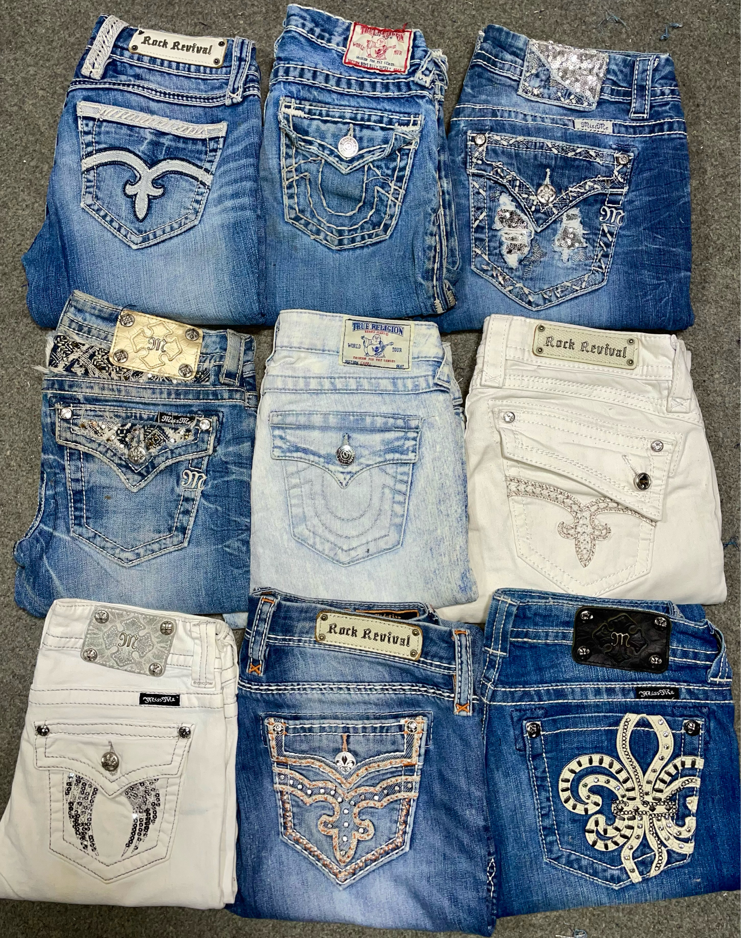 Miss Me True Religion Rock Revival Capri/cropped