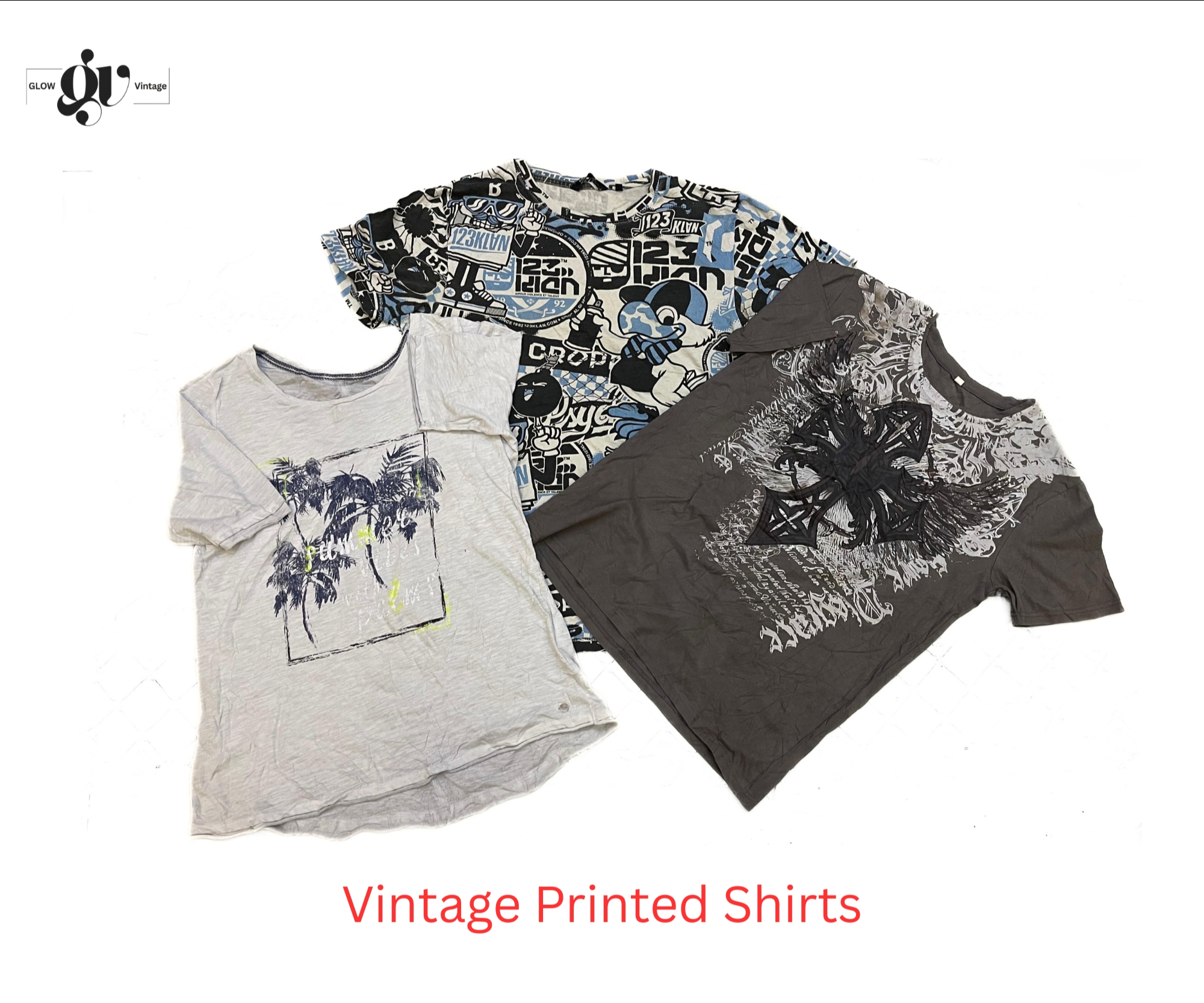 「メンズヴィンテージプリントTシャツ GV0019」