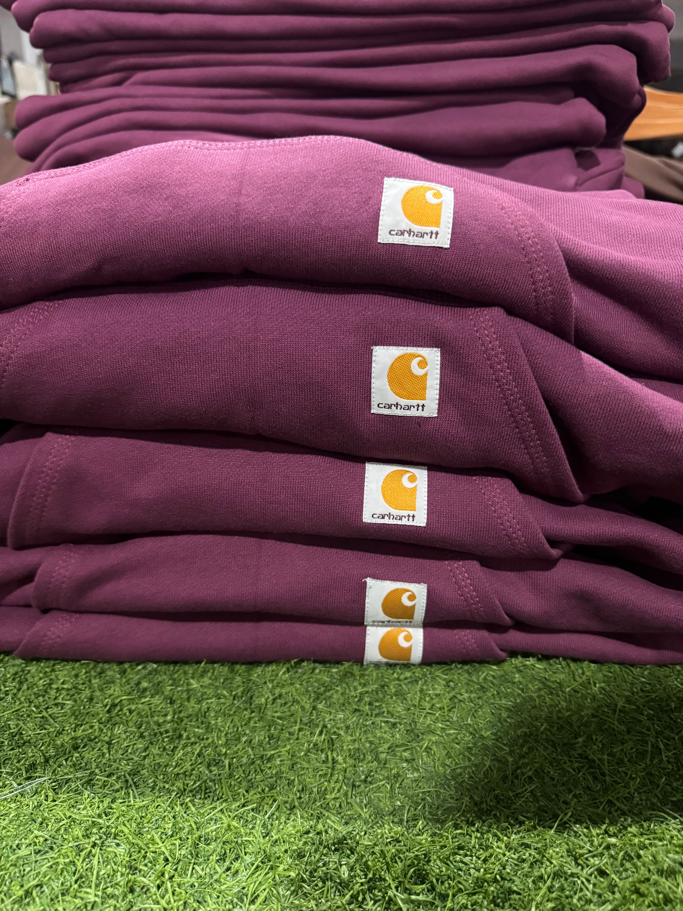 Rework style maroon carhartt hoodies
