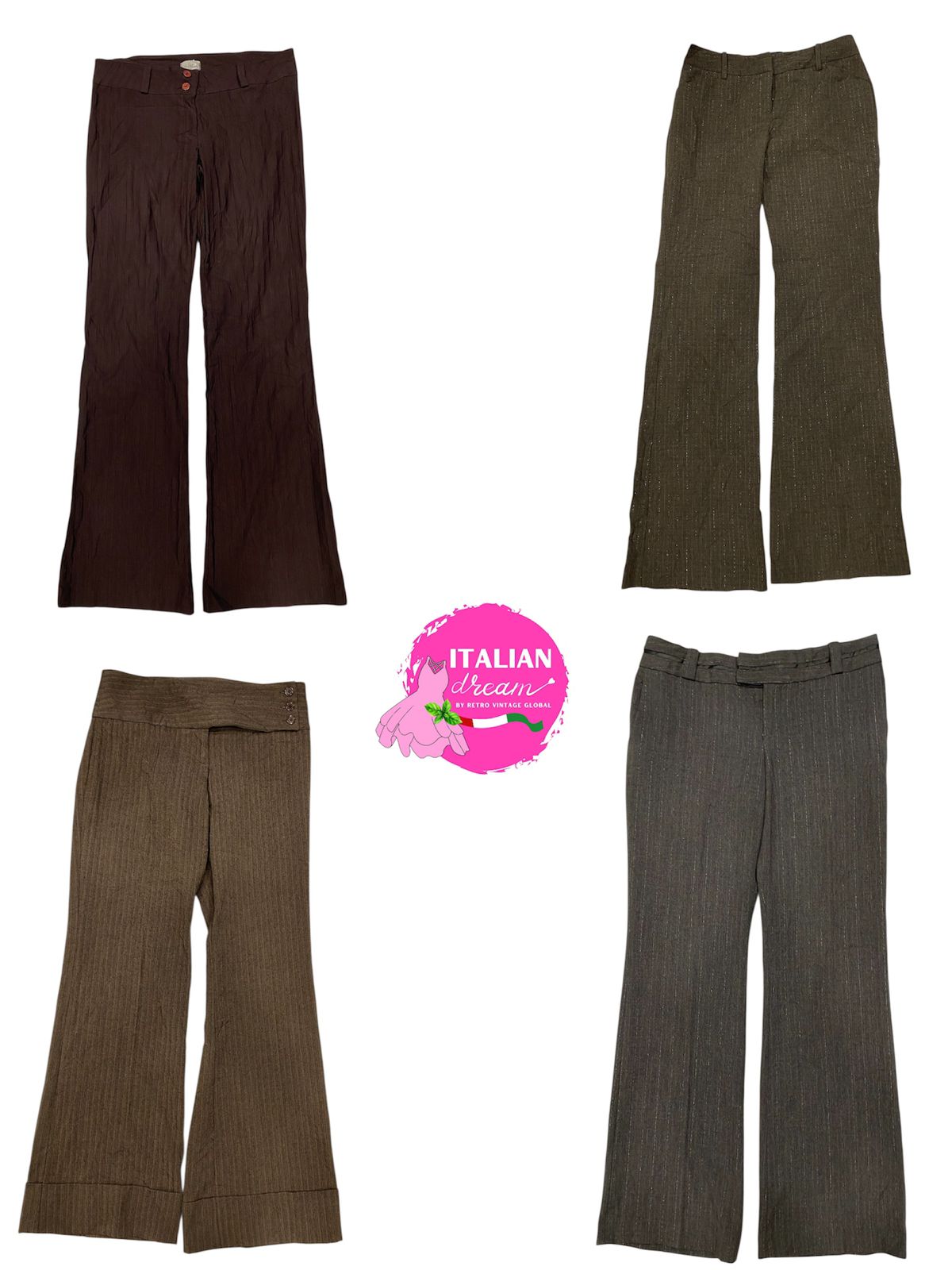 Y2k düstere Farb-Poly-Hosen