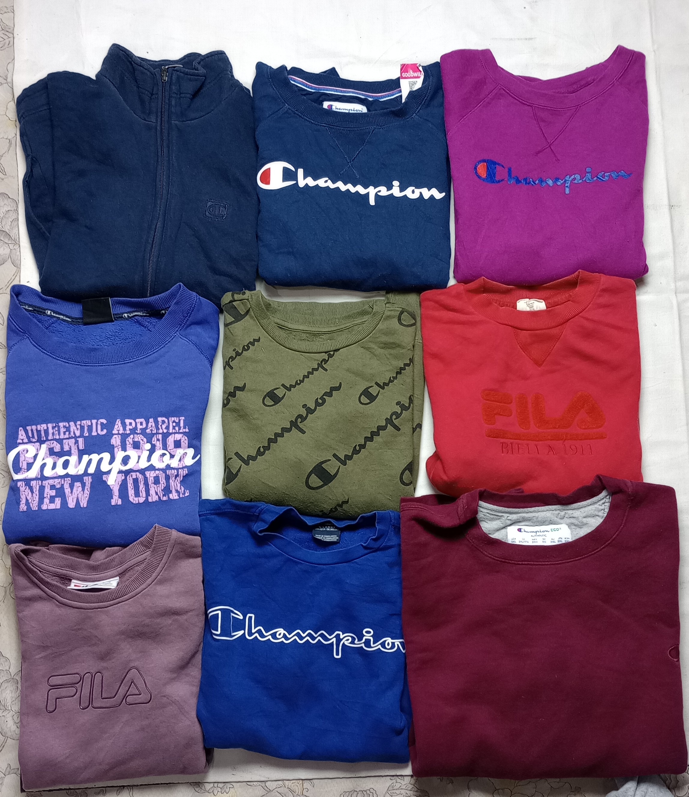 Fila und Champion Sweatshirt