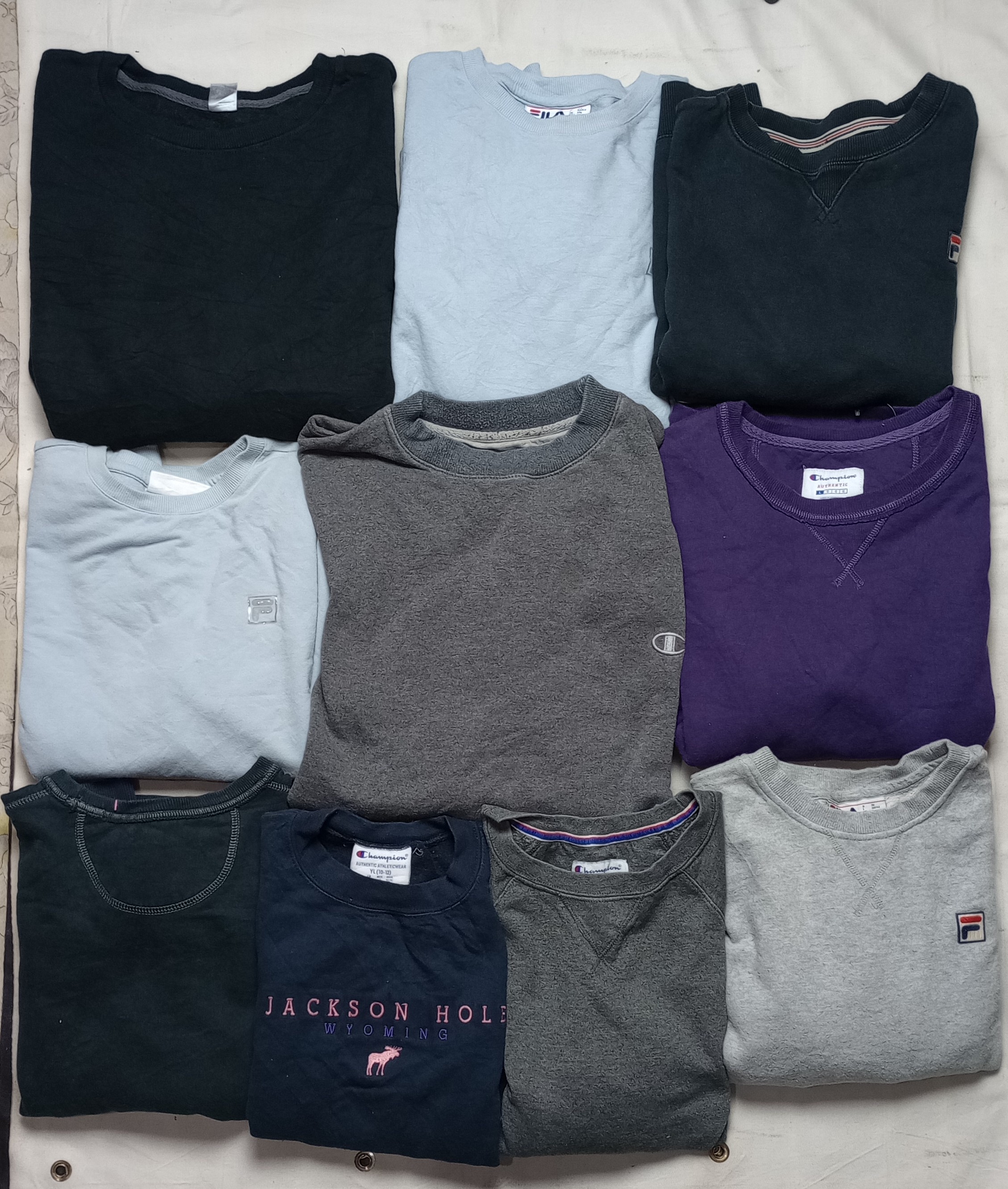 フィラとチャンピオンのスウェットシャツ