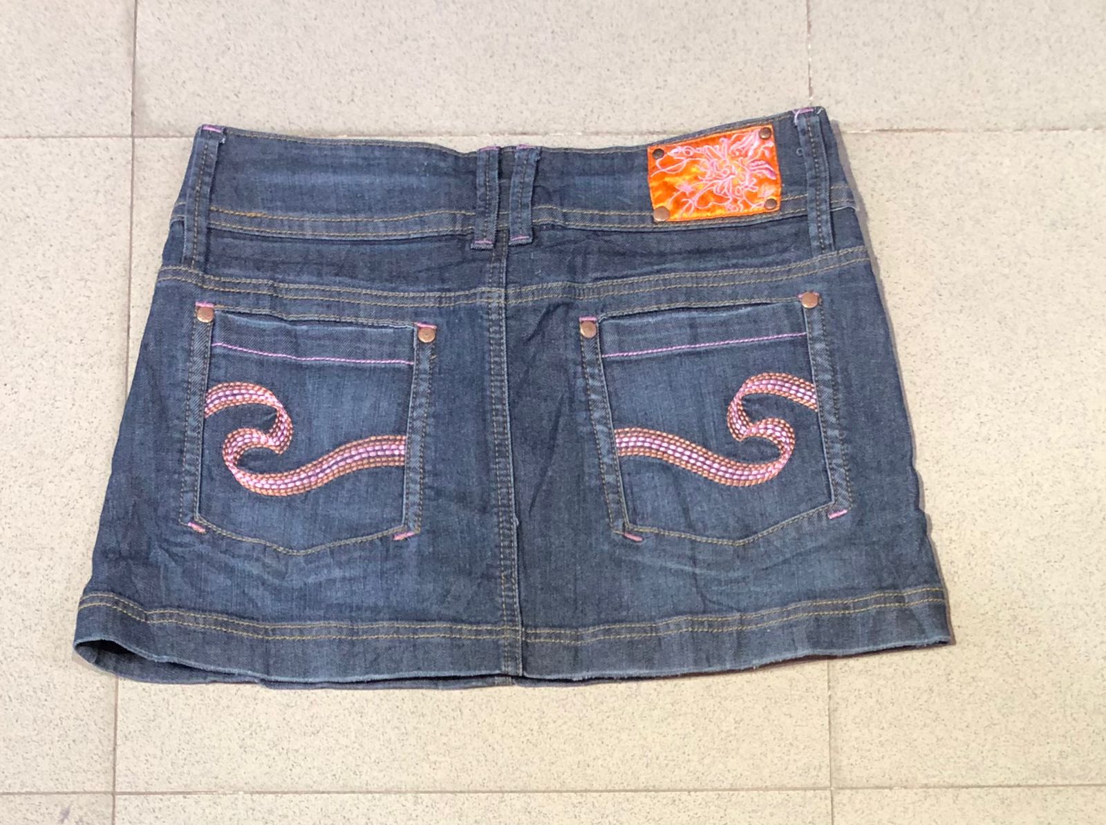 ミックスデニムミニスカート