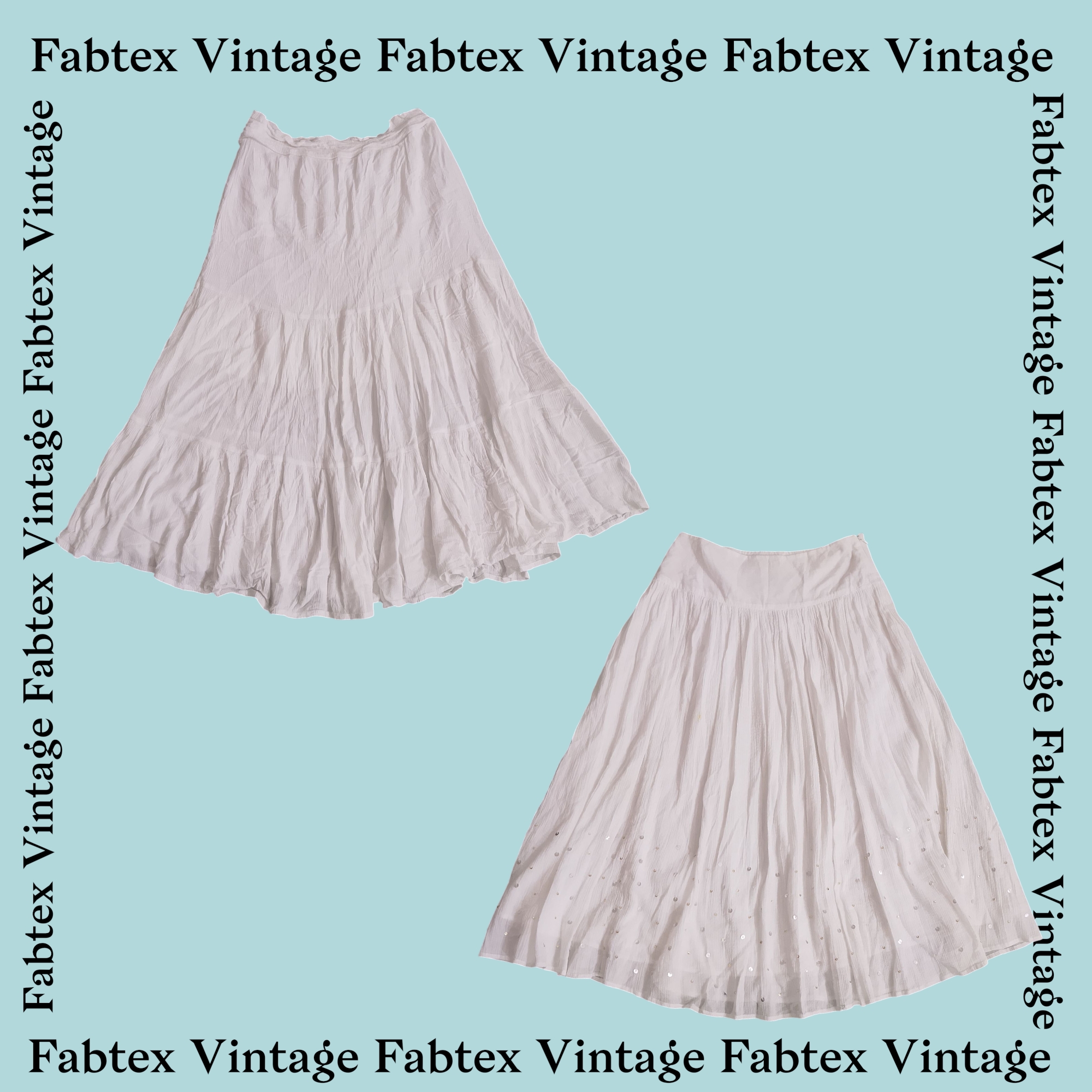 (FV-422) Y2K Cotton Fairy White Skirts