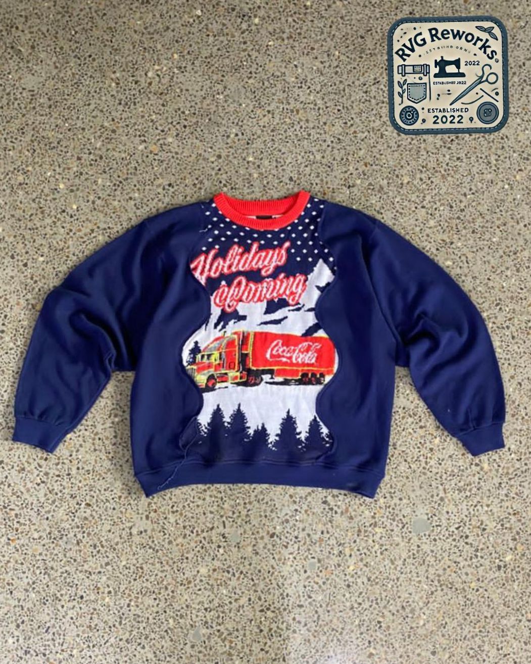 Upcyceltes Weihnachtsferien-Sweatshirt