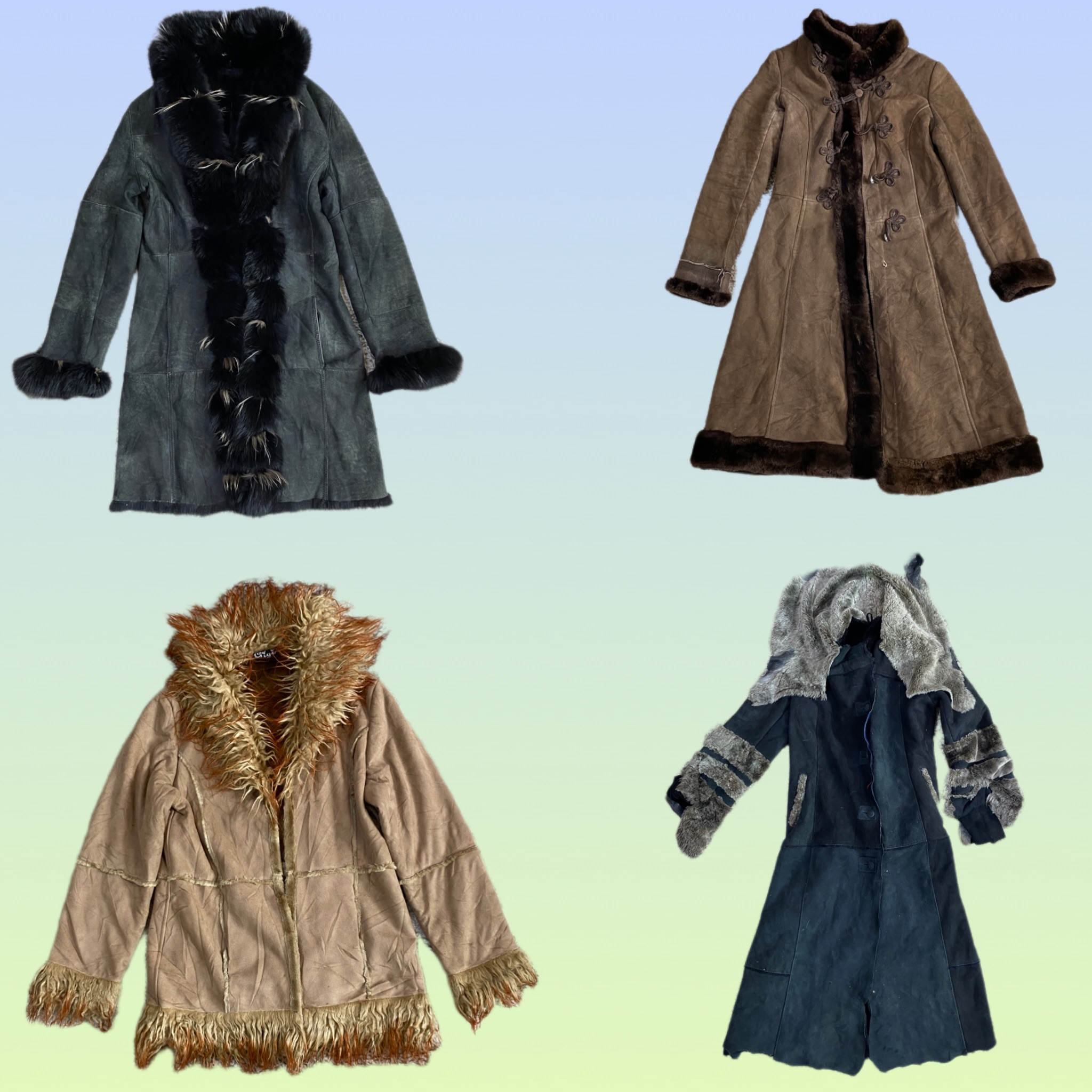 Manteau afghan unique Y2K (TS-1453)