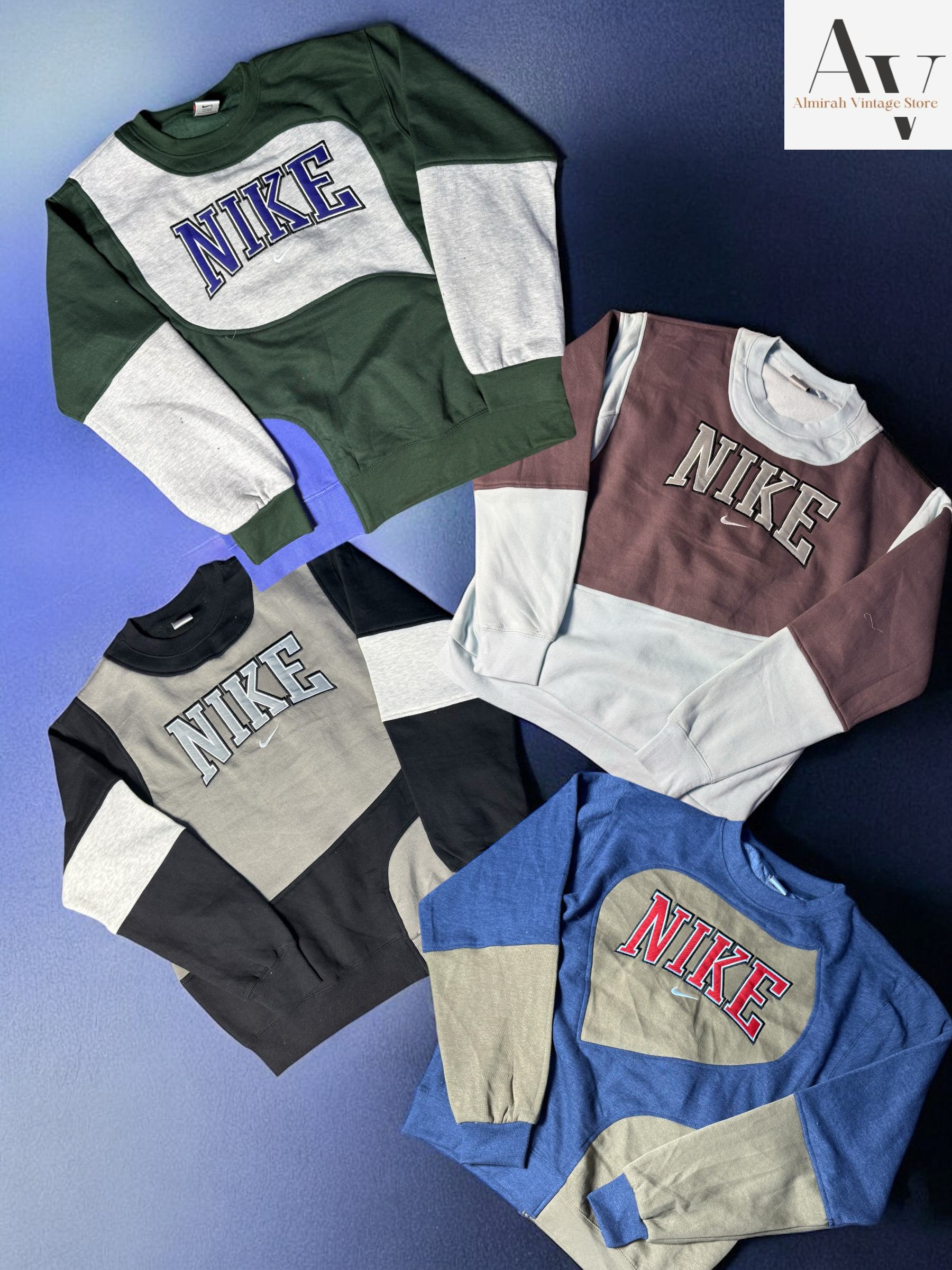 Sweat à capuche patchwork retravaillé Nike