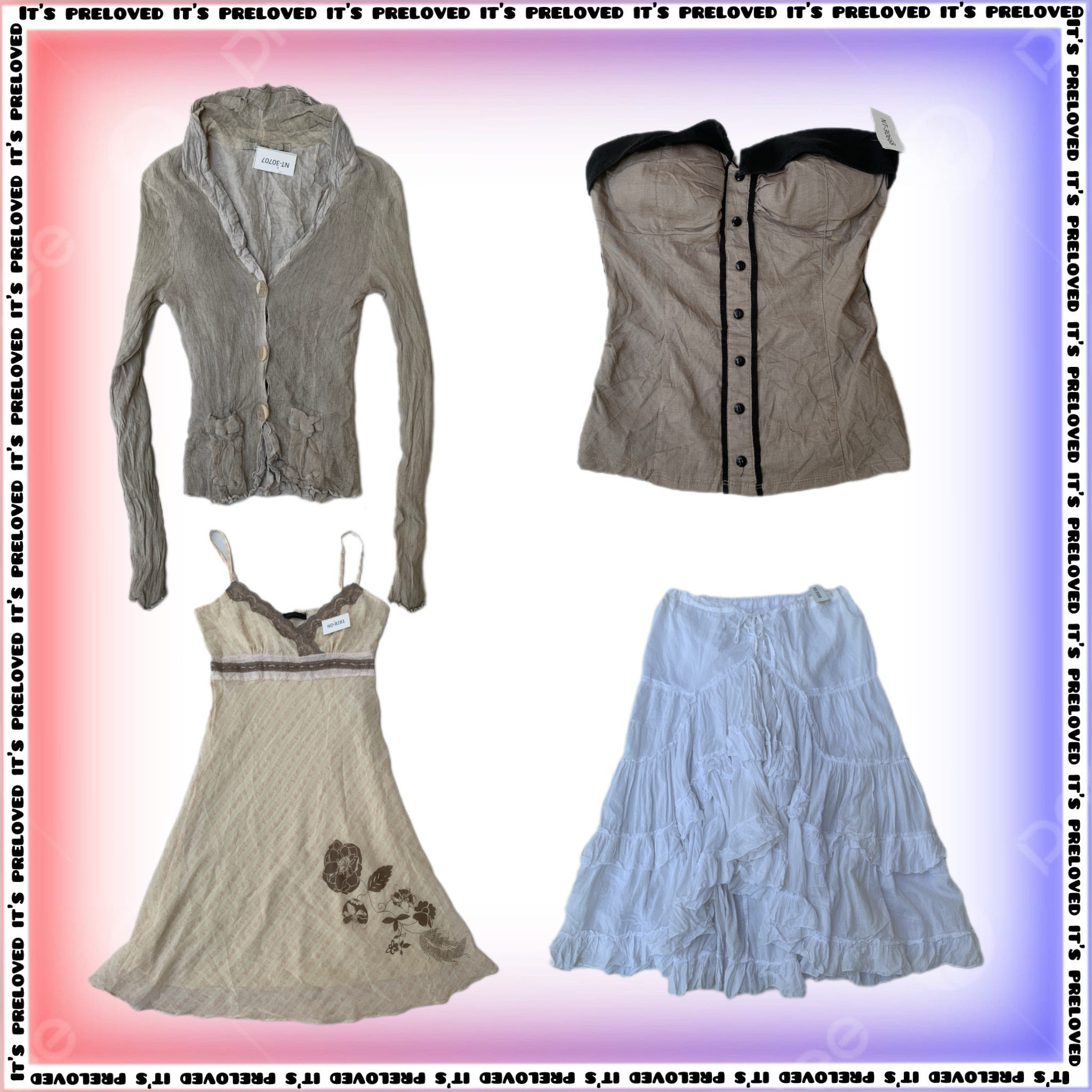 French girl Neutrals - tops, skirts and dresses (SS-1582)