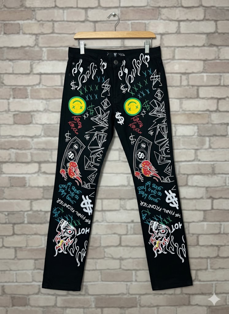 「ウーマンY2Kジーンズスタイル」