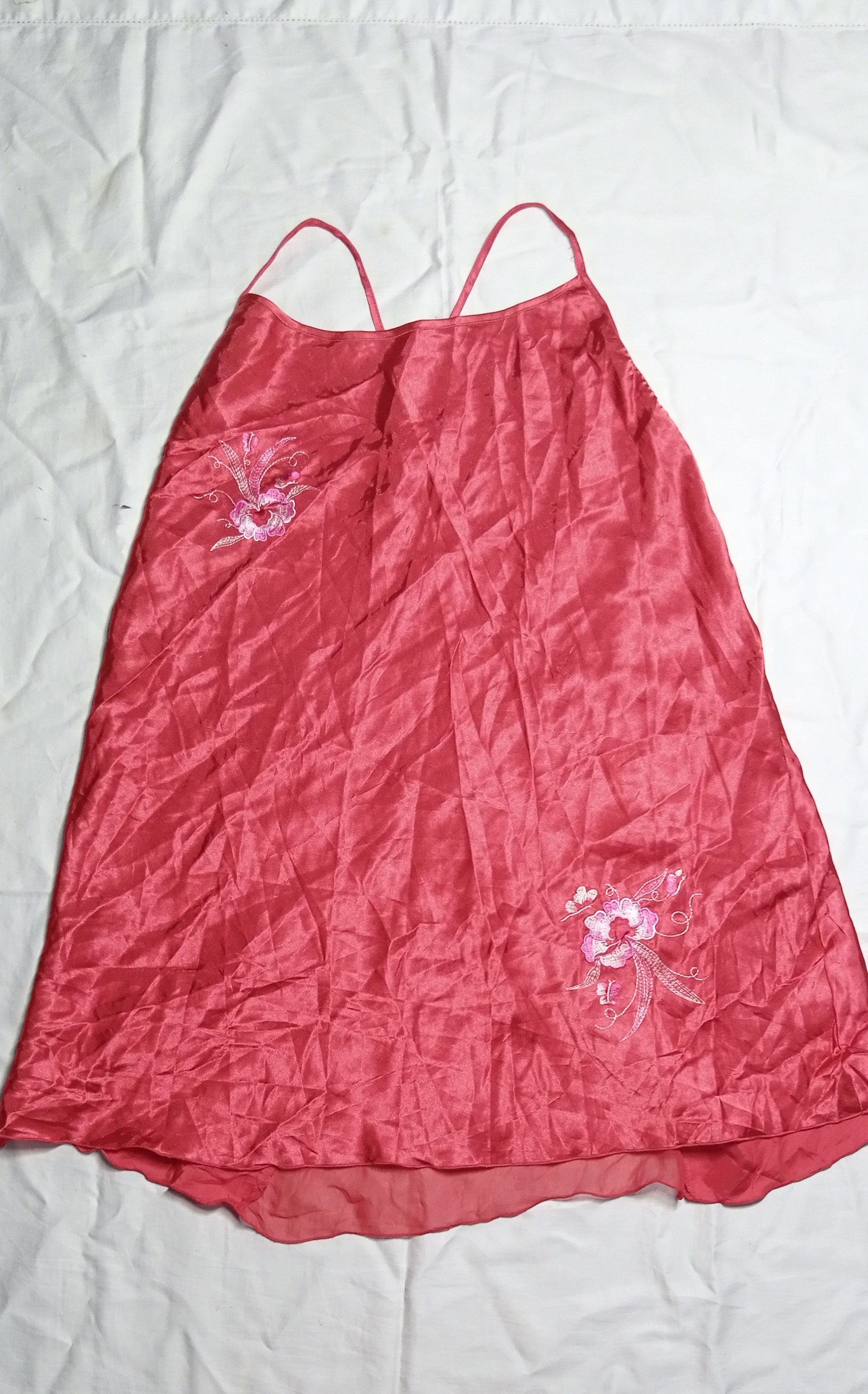 SK#93, Y2K シルクキャミミディドレス