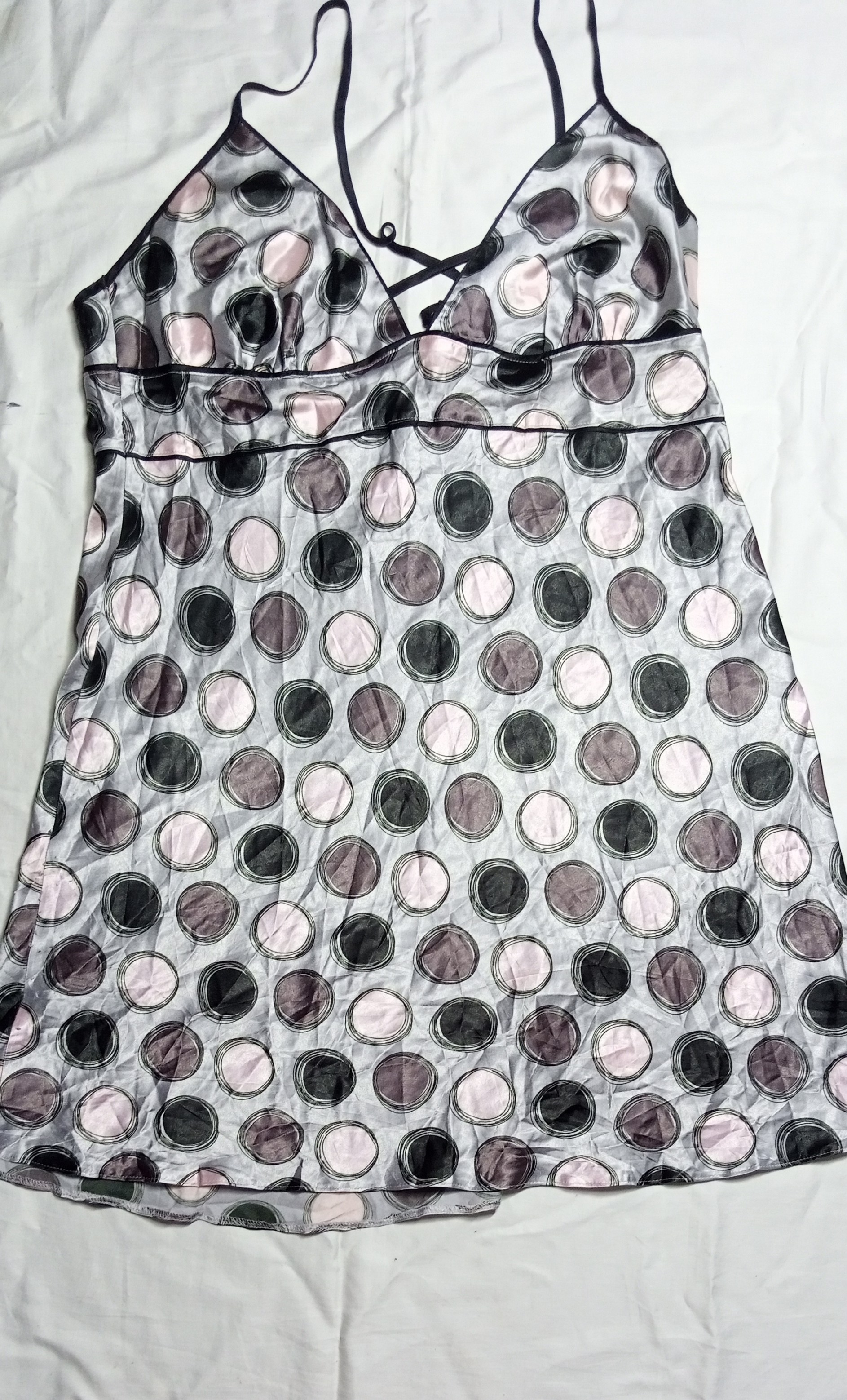 SK#94, Y2K キュートなシルクミディドレス