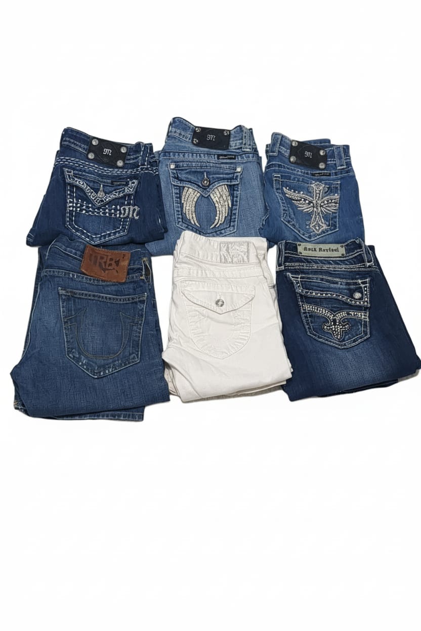 Yv67 miss me, true religion, rock revival jeans -8p