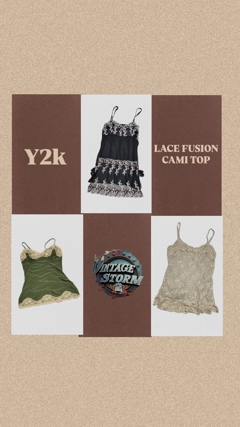 Y2k Lace Fusion Cami Top