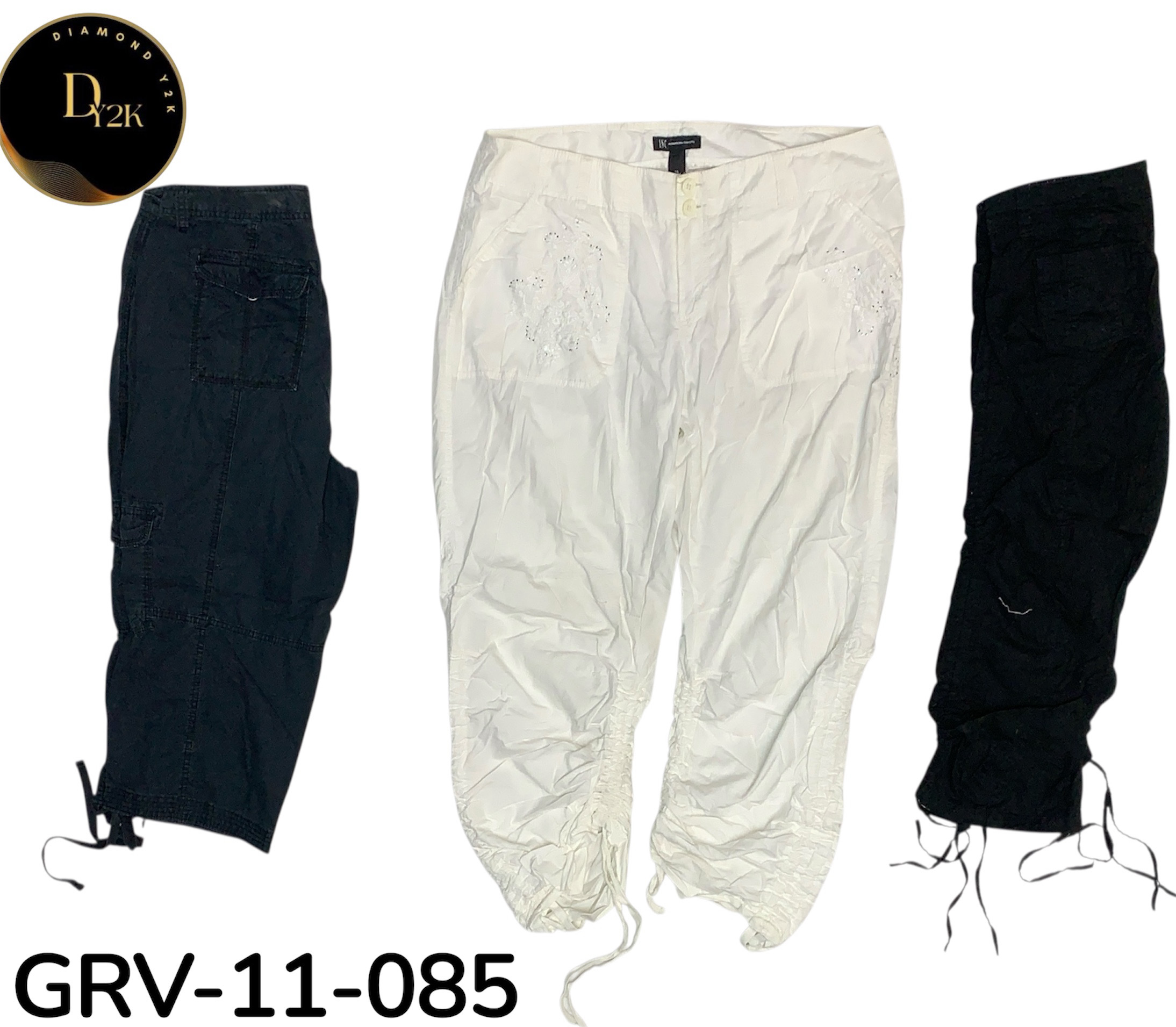 Pantalons Capri Cargo inspirés du rétro Y2K (GRV-11-085)