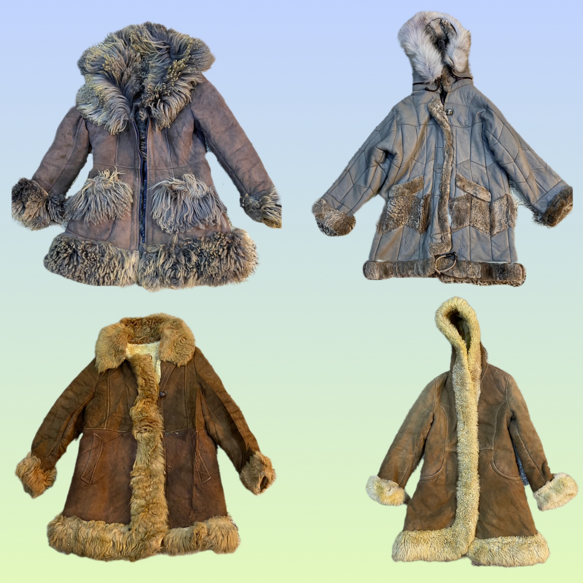 Manteau afghan unique Y2K (TS-1454)