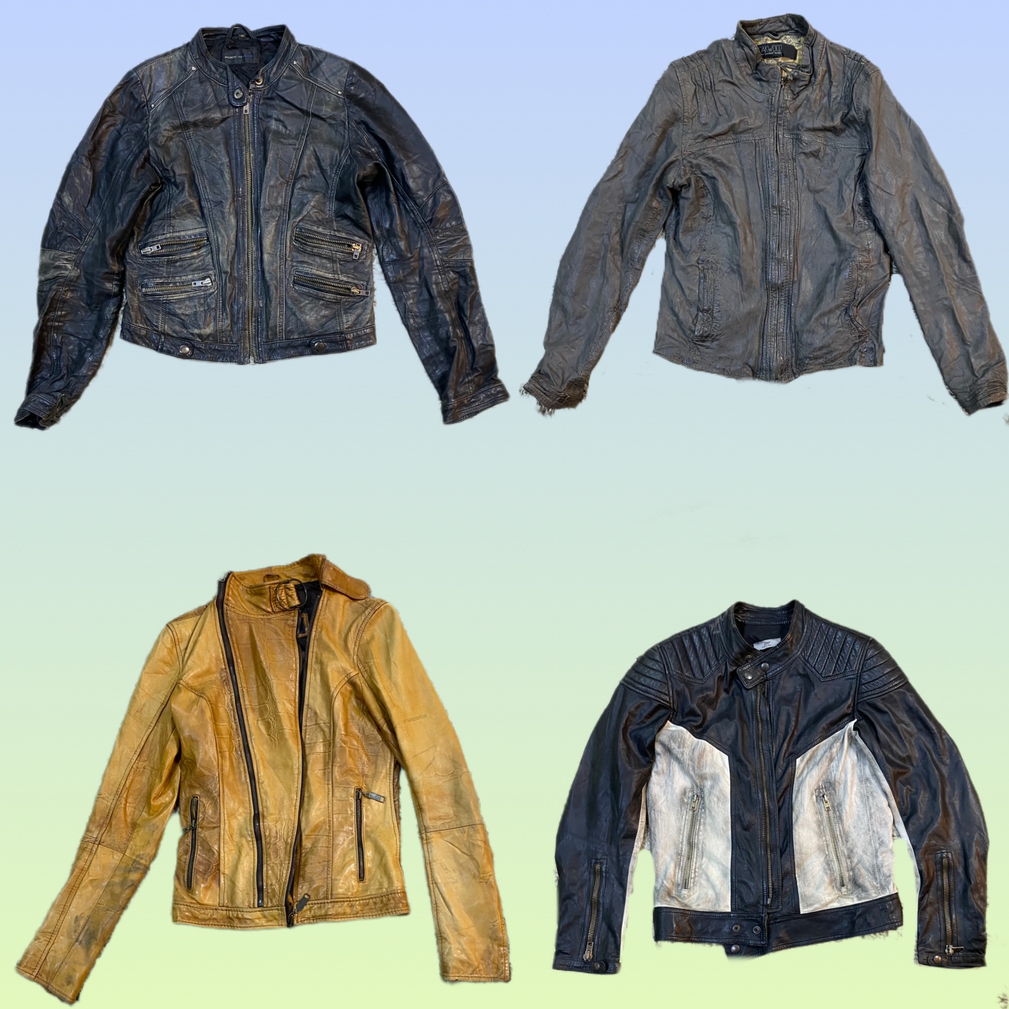 Y2K Biker Leather Jacket (TS-1466)