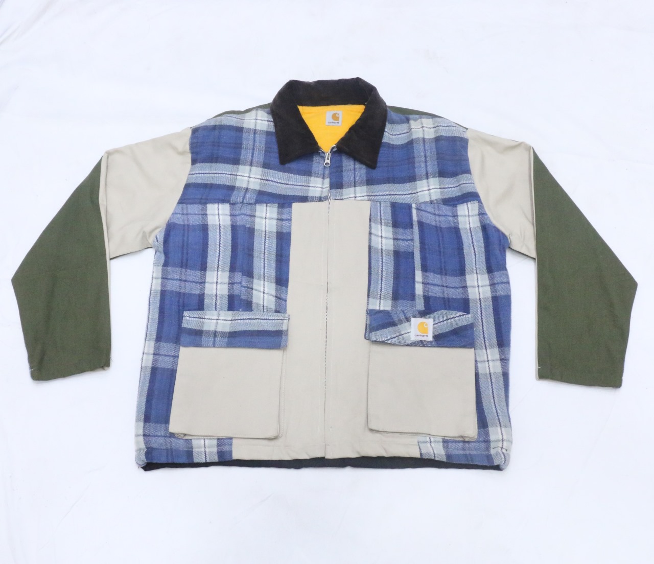 CR714 Patchwork Field Upcycled Carhartt Jacket