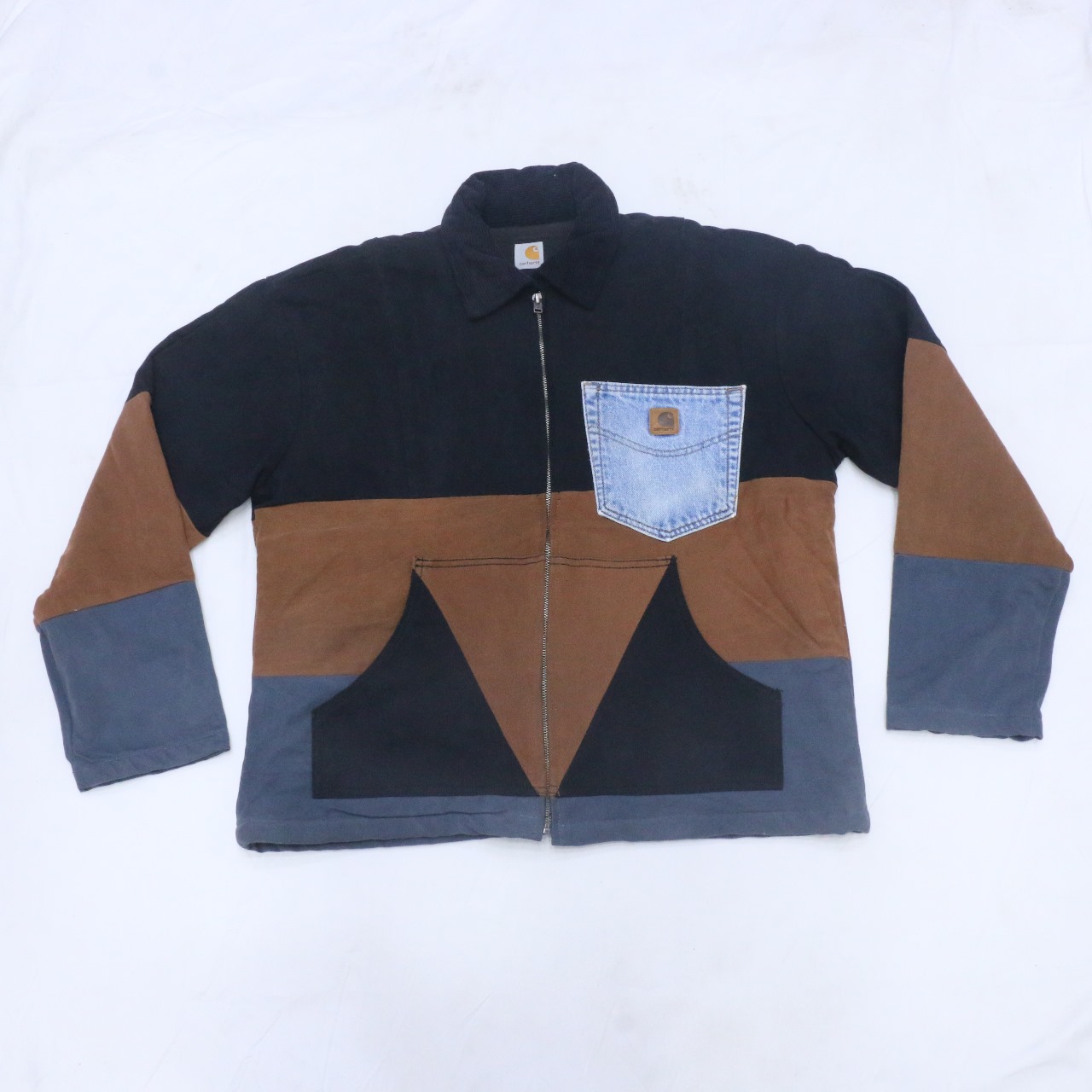 R718 Upcycled Carhartt Colour Block Jacket