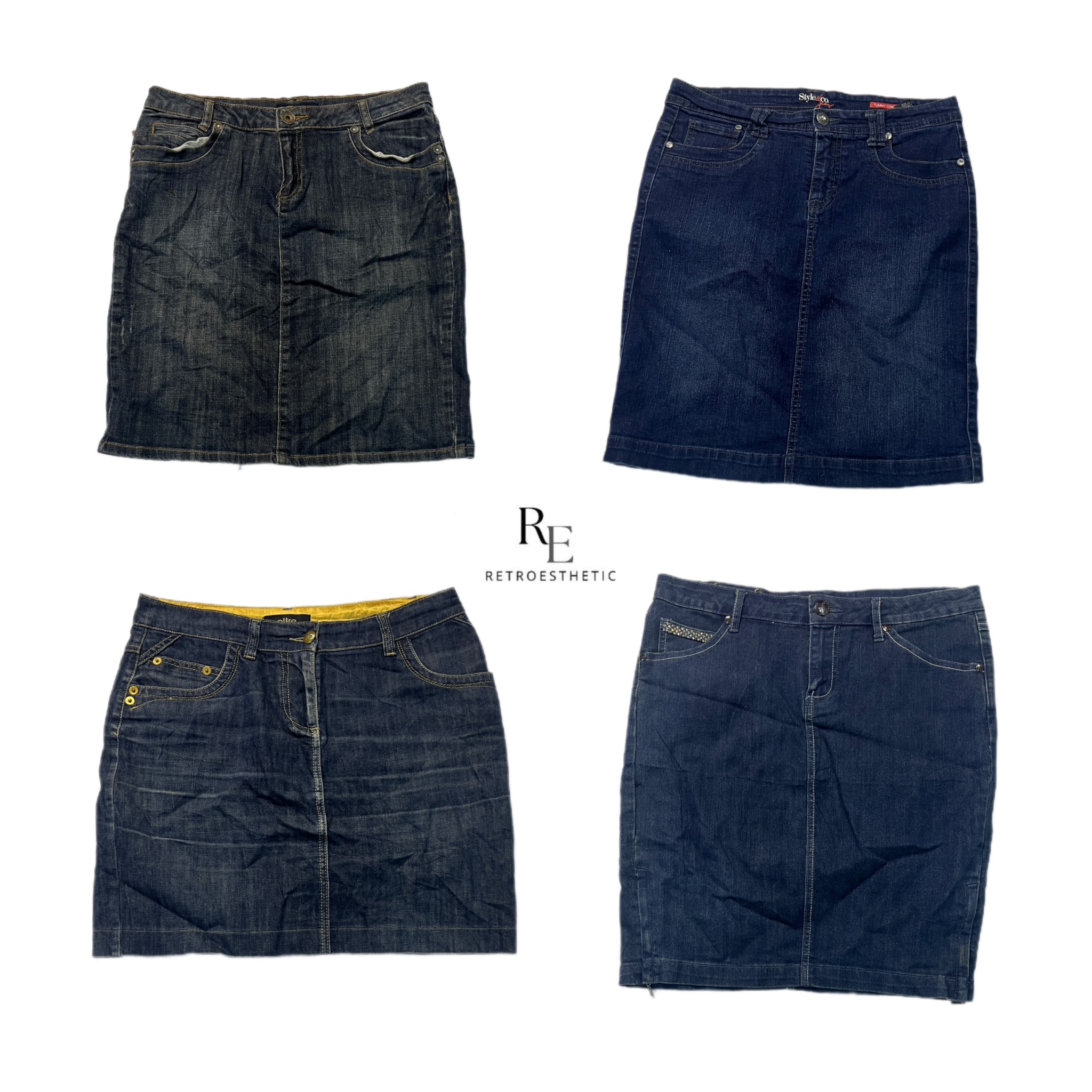 Y2K IT Girl Denim Midi Röcke RE-2441